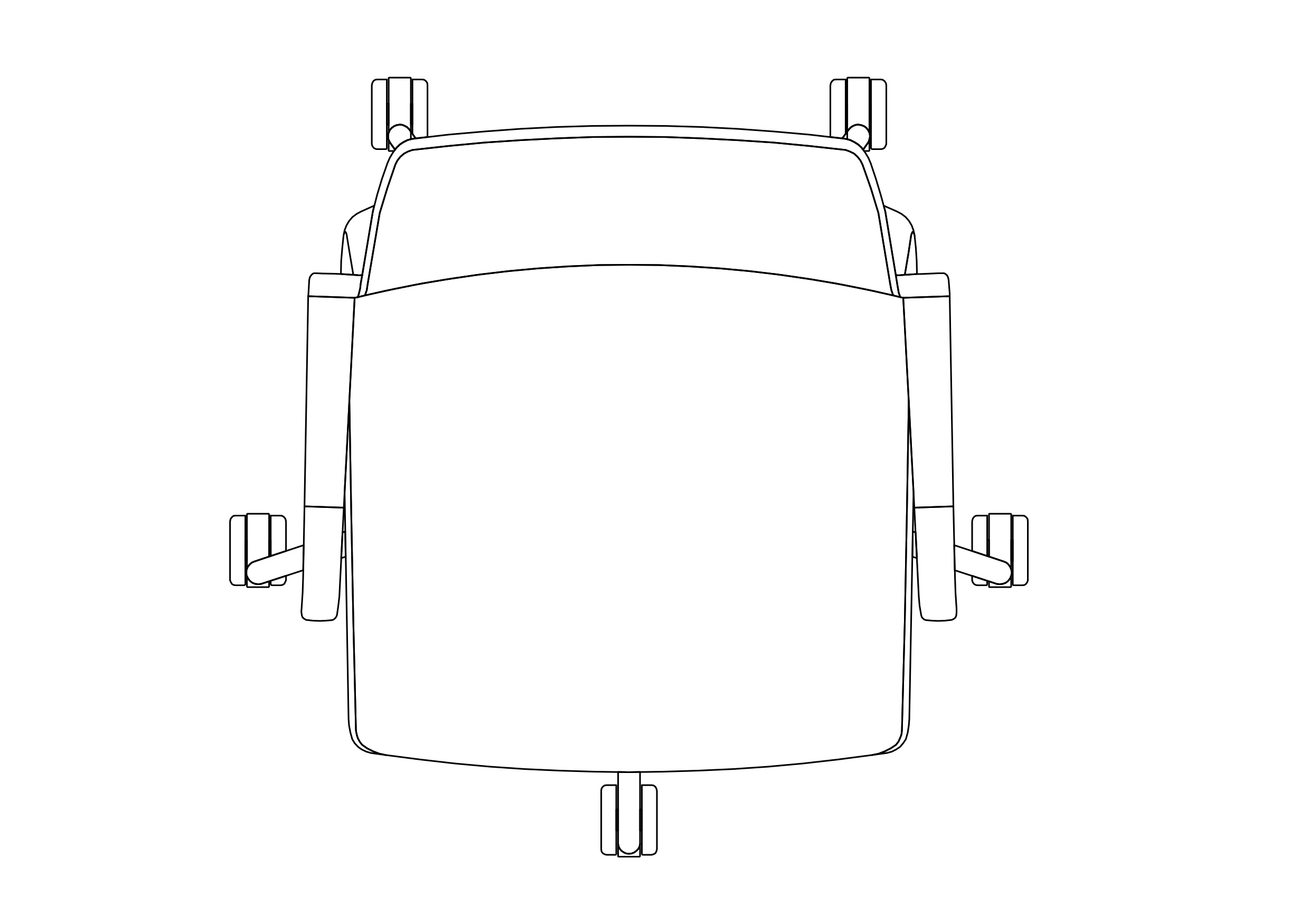 Free Office Chair top view CAD Block – DWG, DXF, PDF Format