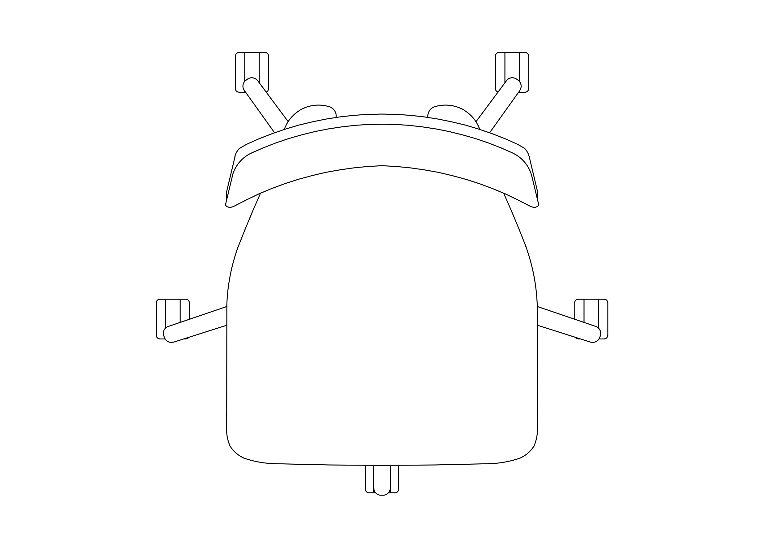 Free Office Chair top view CAD Block – DWG, DXF, PDF Format
