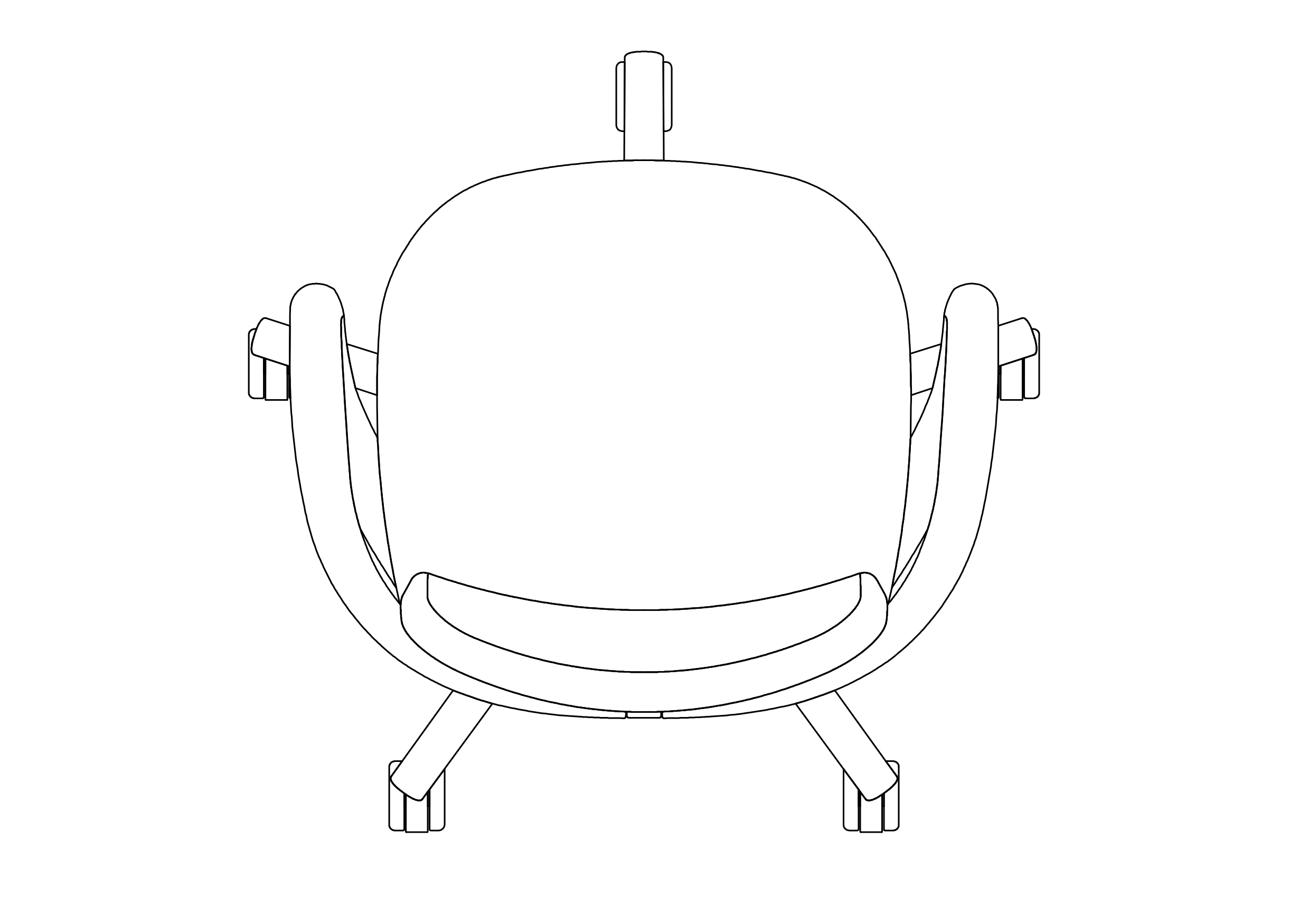 Free Office Chair top view CAD Block – DWG, DXF, PDF Format