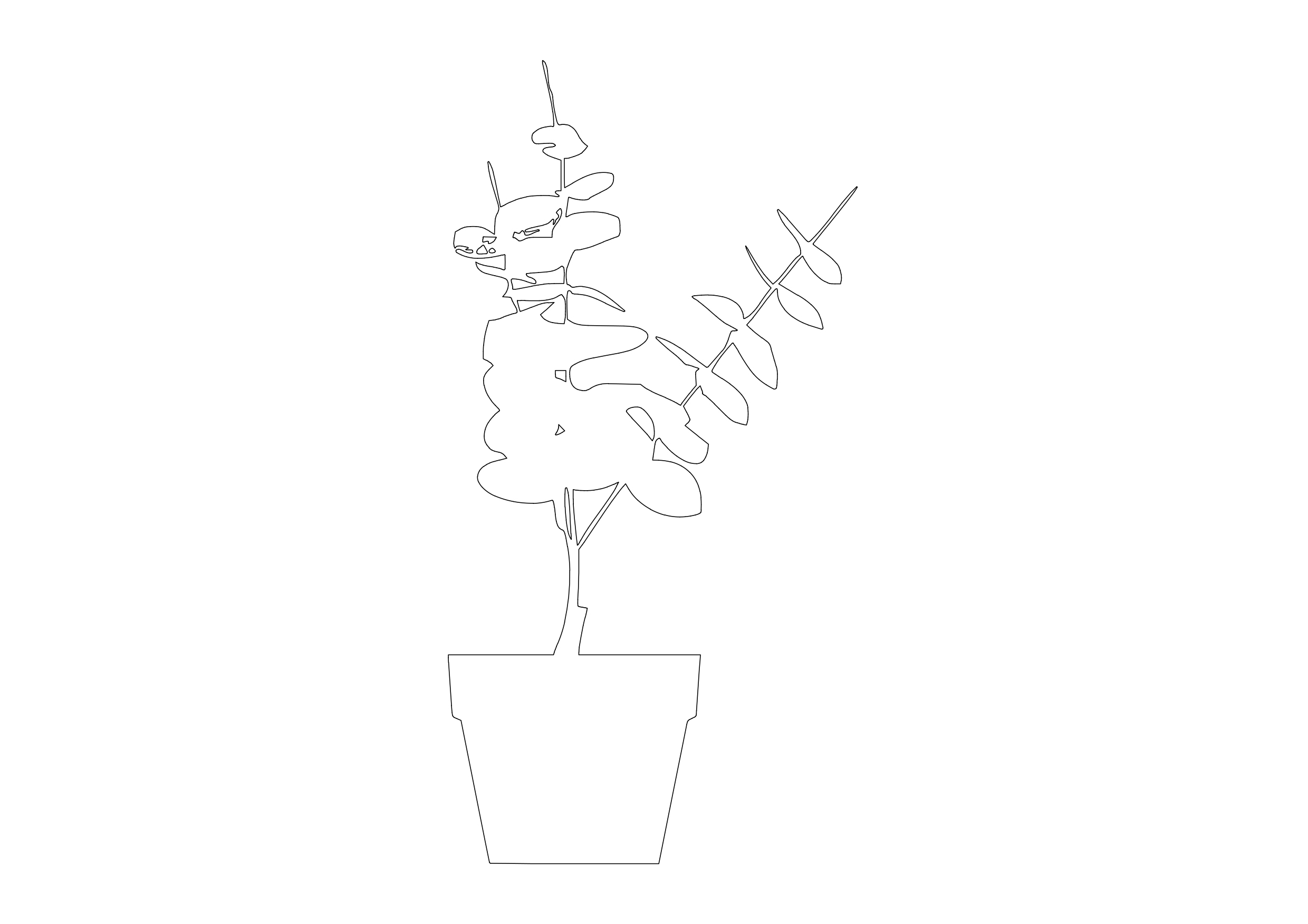 Free Plant Elevation CAD Block – DWG, DXF, PDF Format