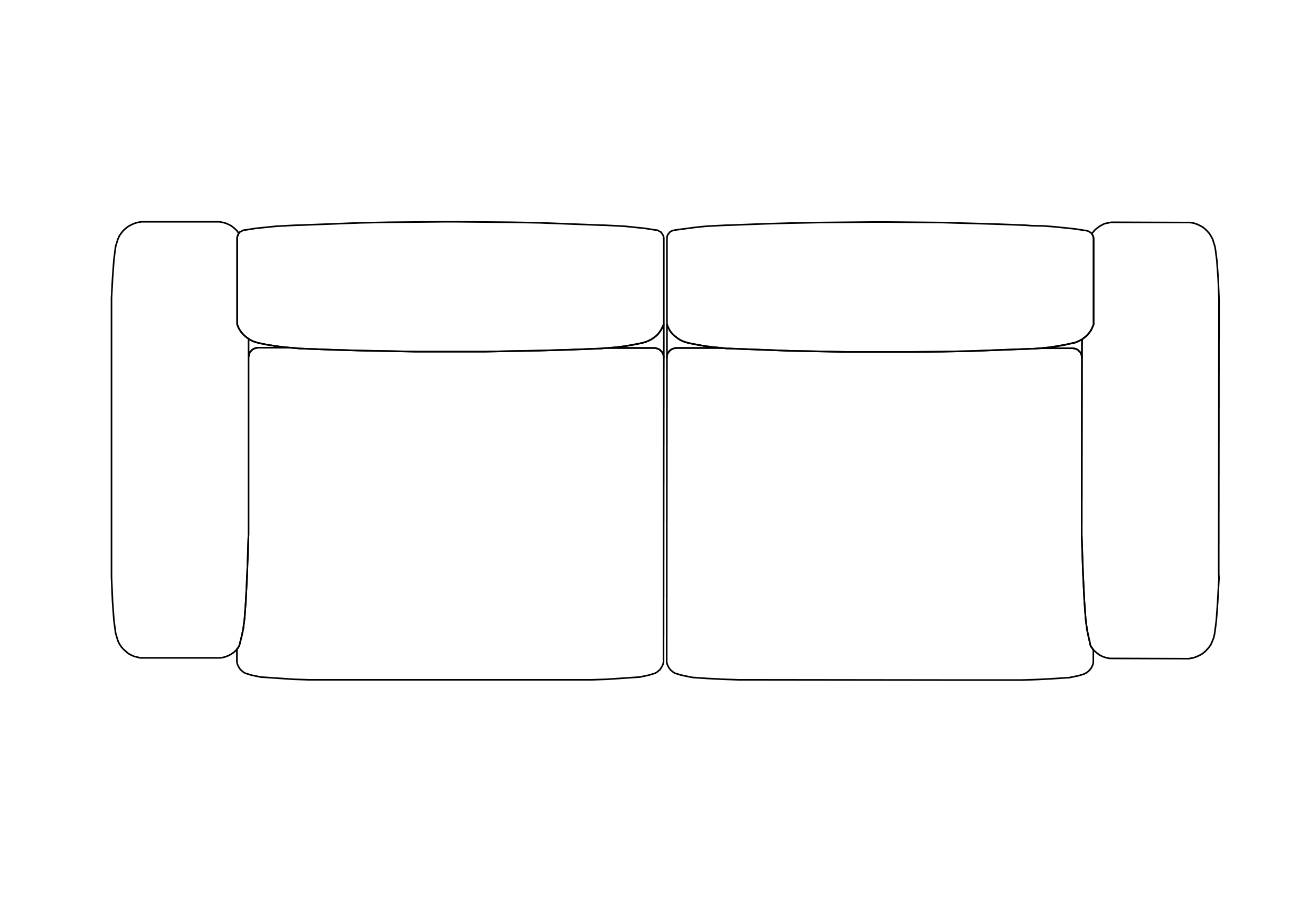 Free Sofa  top view CAD Block – DWG, DXF, PDF Format