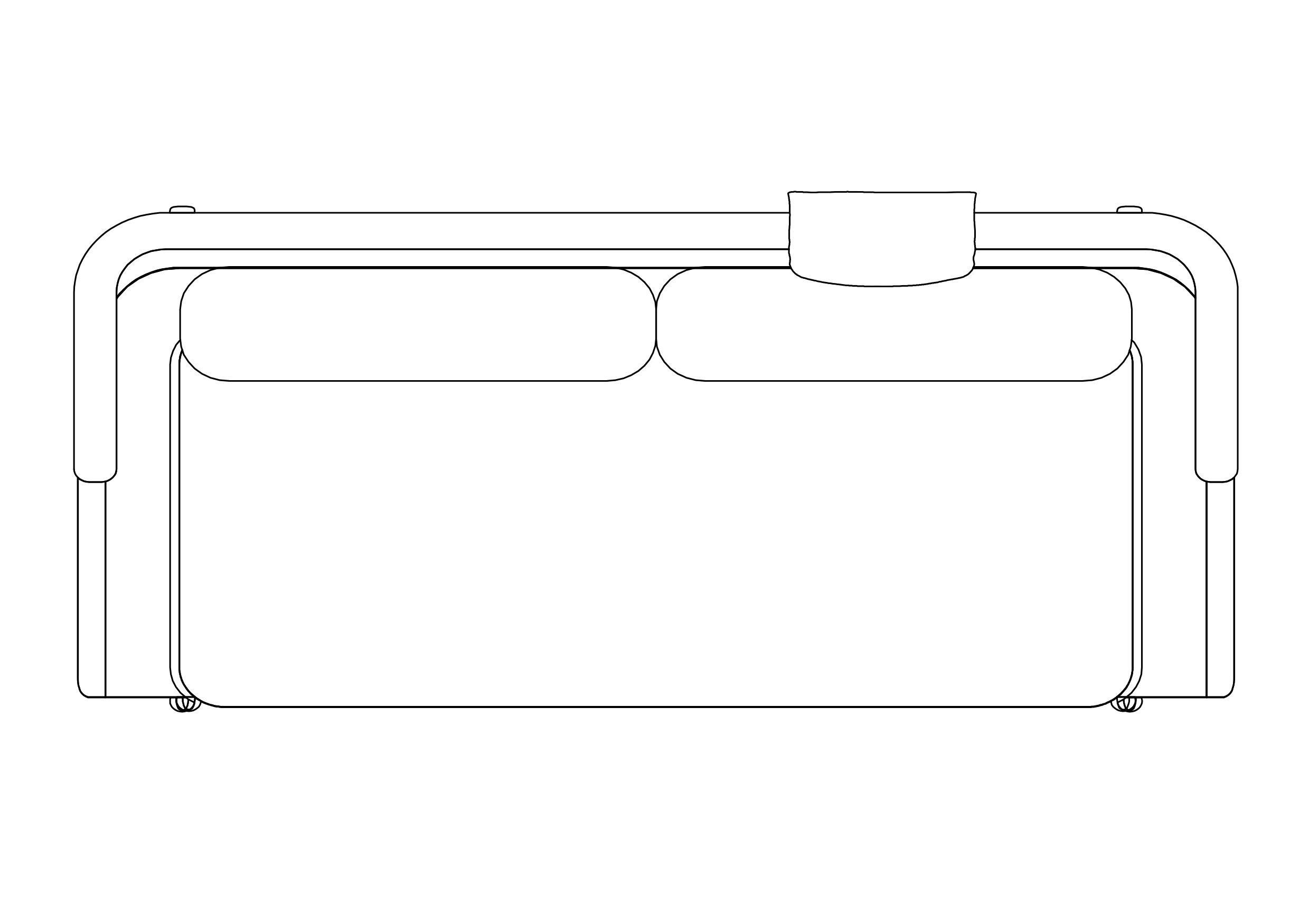 Free Sofa  top view CAD Block – DWG, DXF, PDF Format