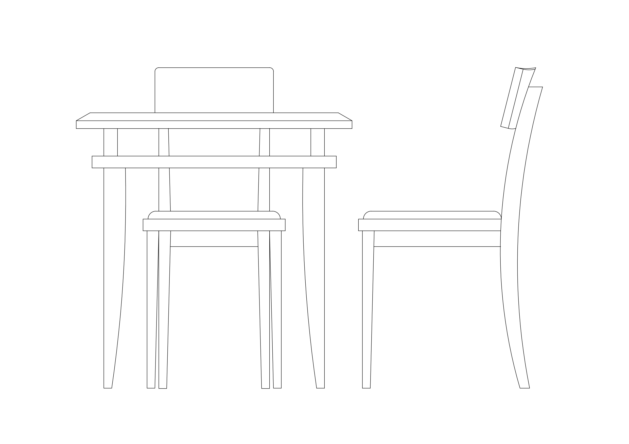 Free Chairs & table set-up elevation CAD Block – DWG, DXF, PDF Format