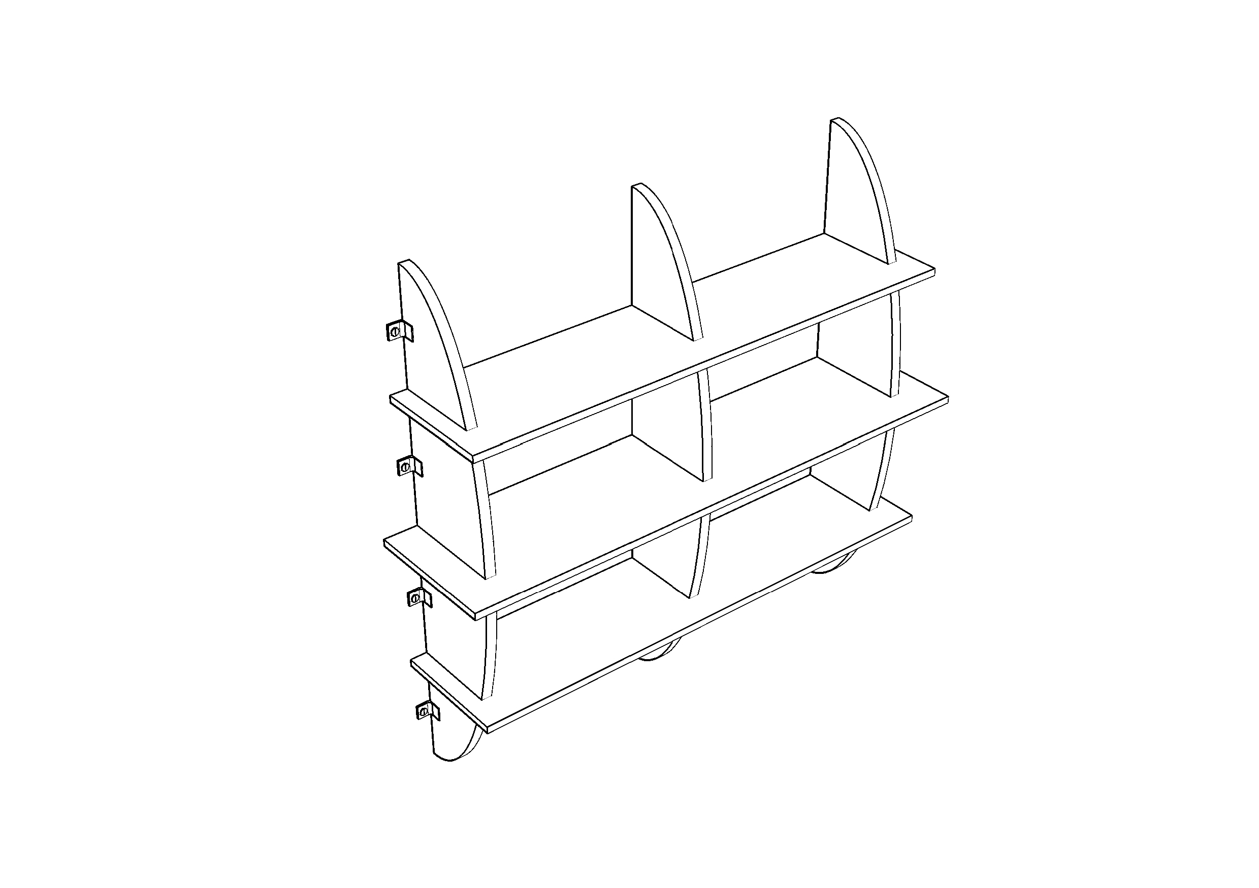 Free Shelves 3D CAD Block – DWG, DXF, PDF Format
