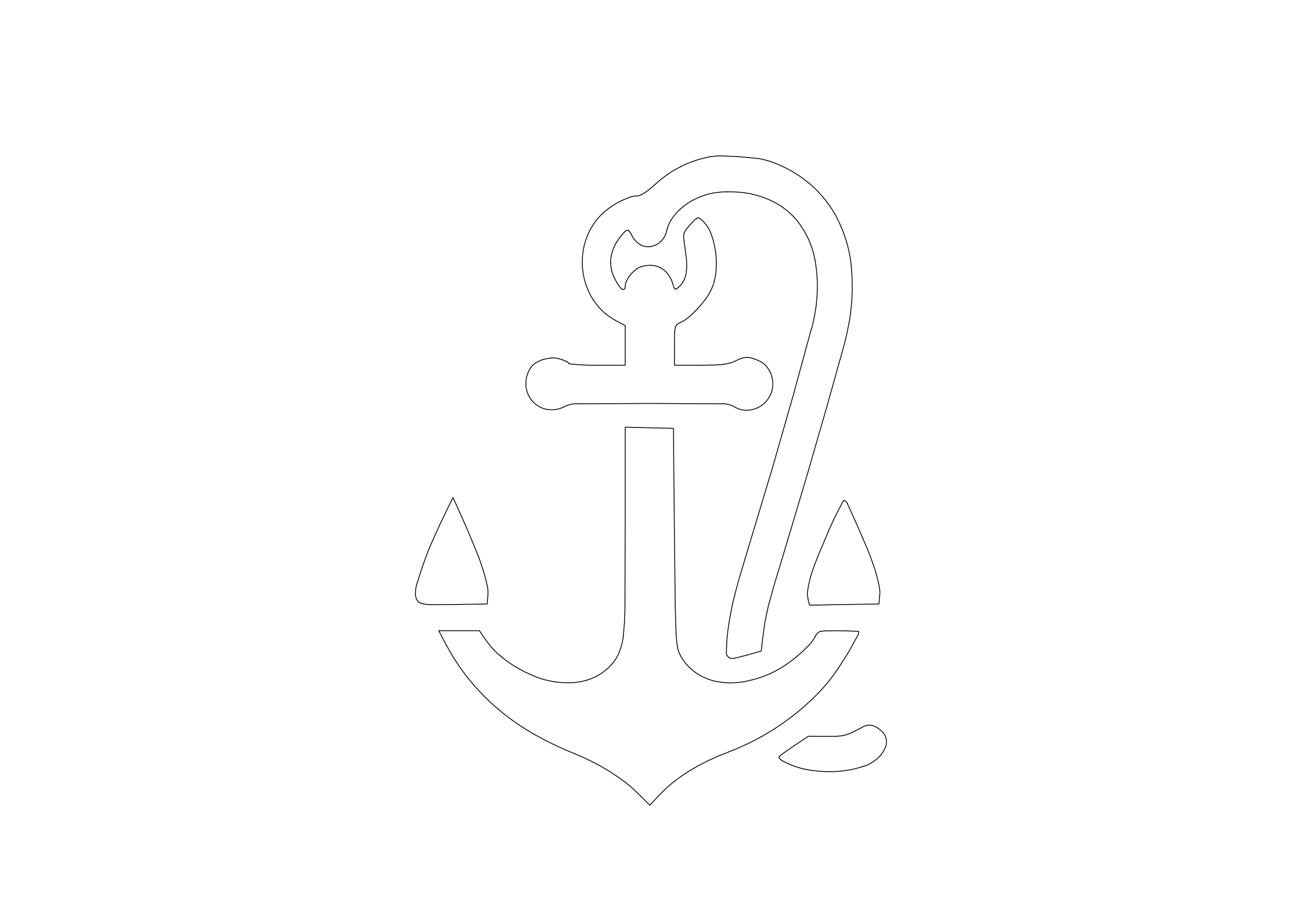 Free Anchor Symbol CAD Block Icon – DWG, DXF, PDF Format