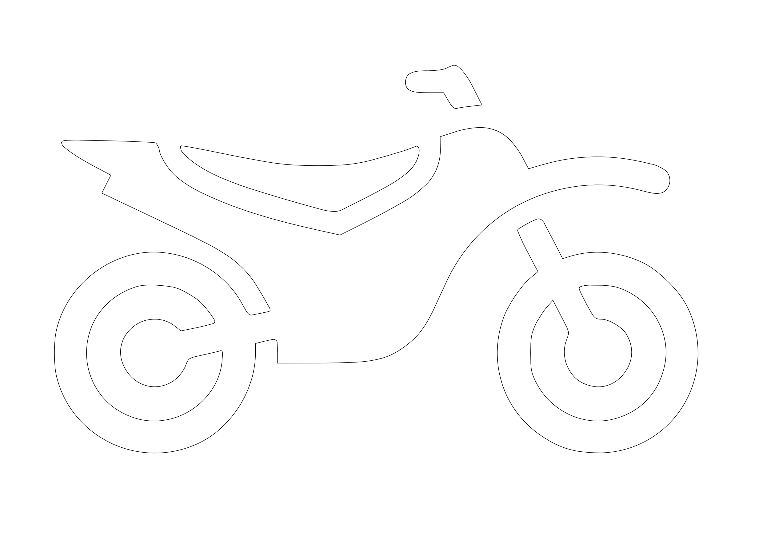 Free Bike Symbol CAD Block Icon – DWG, DXF, PDF Format
