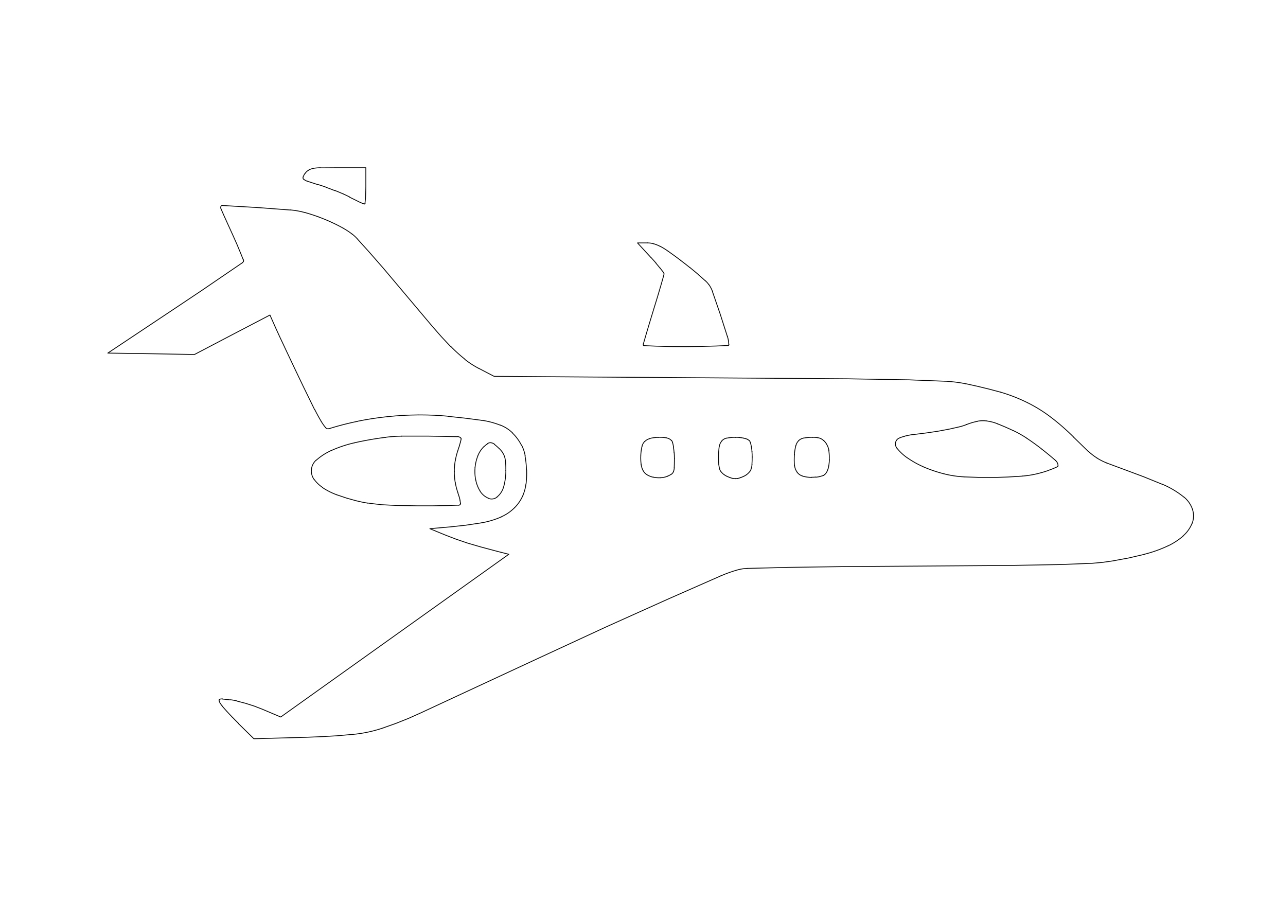 Free Airplane Symbol CAD Block Icon – DWG, DXF, PDF Format