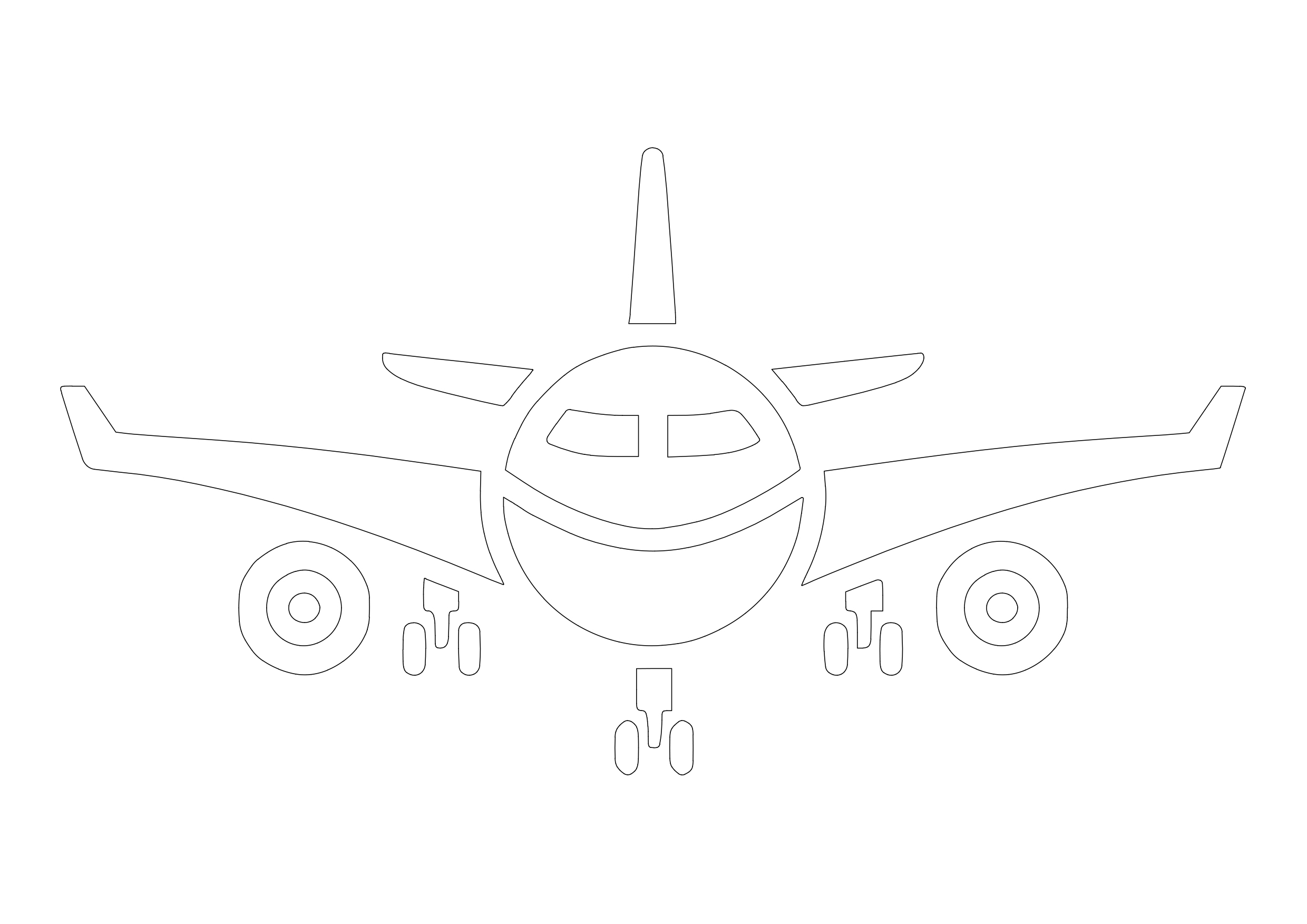 Free Airplane Symbol CAD Block Icon – DWG, DXF, PDF Format