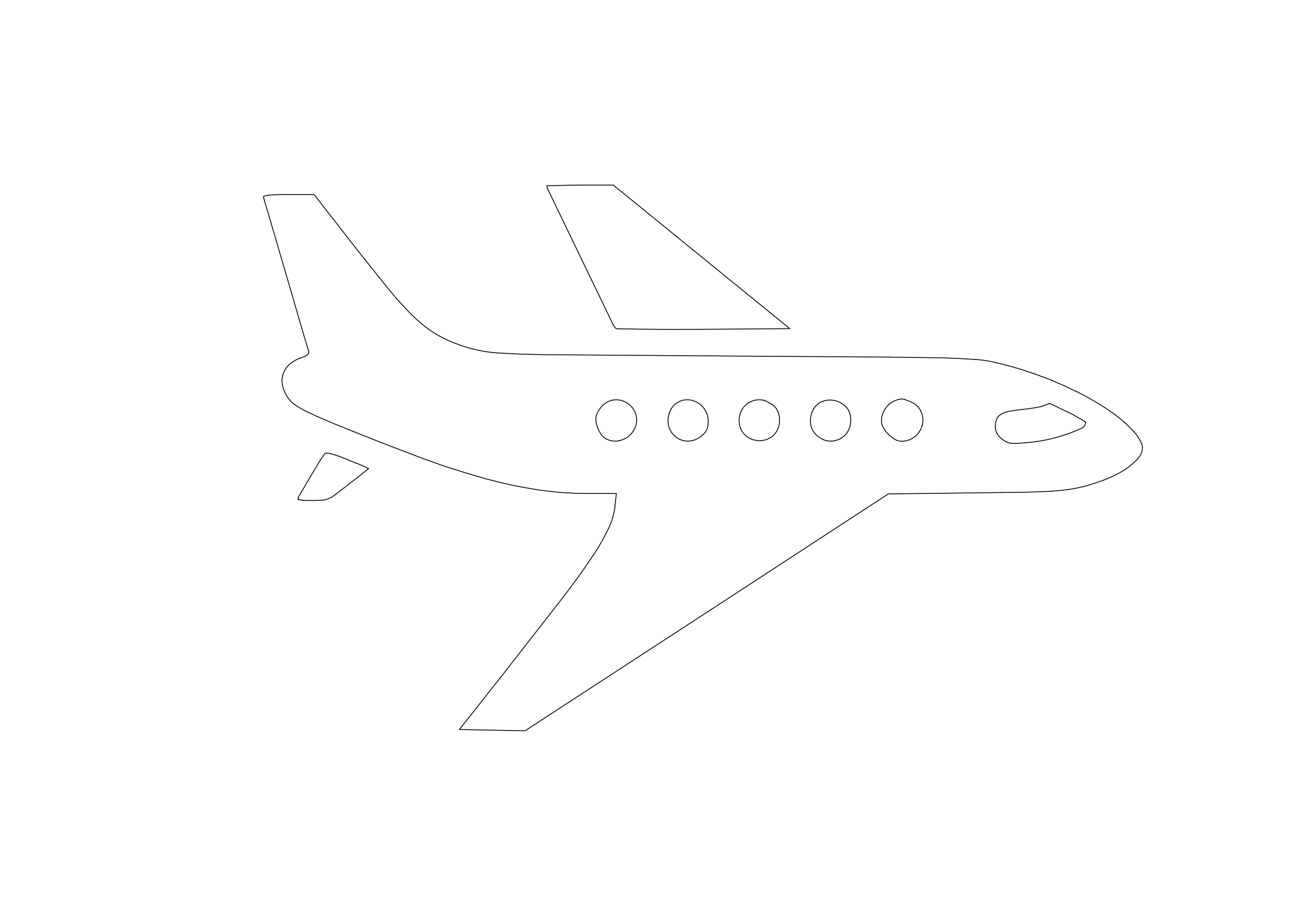 Free Airplane Symbol CAD Block Icon – DWG, DXF, PDF Format