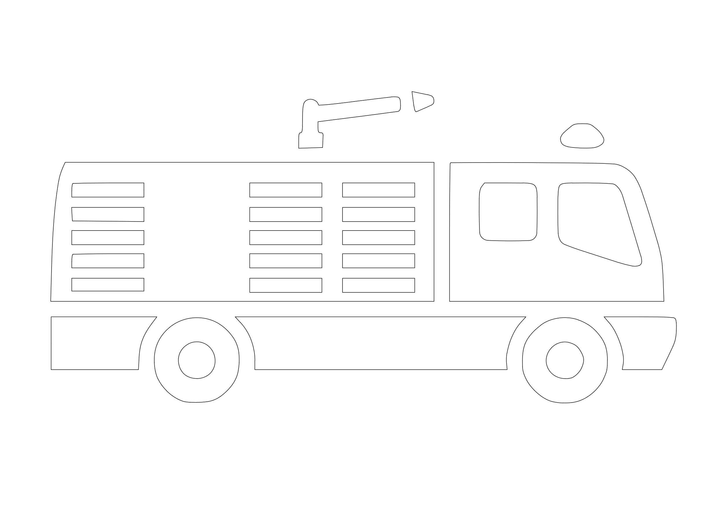 Free Fire Truck Symbol CAD Block Icon – DWG, DXF, PDF Format