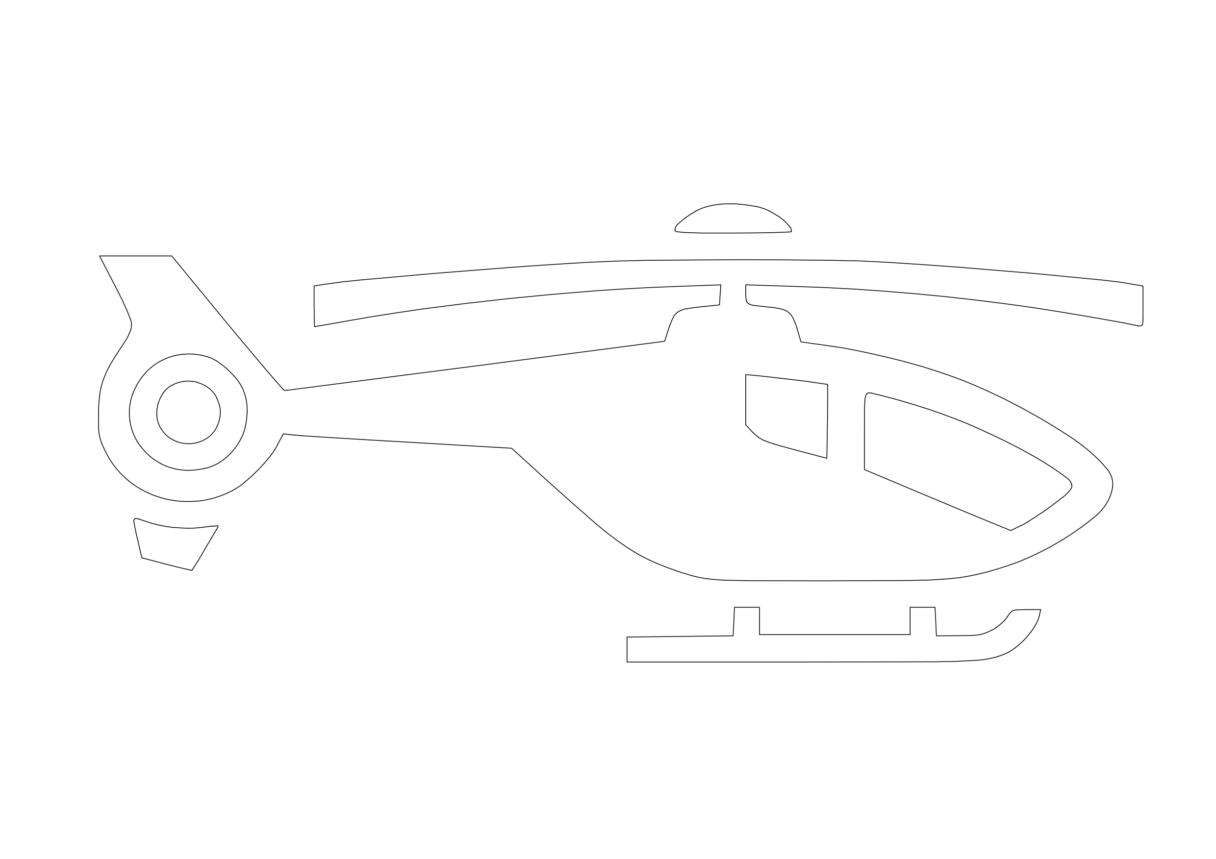 Free Helicopter Symbol CAD Block Icon – DWG, DXF, PDF Format