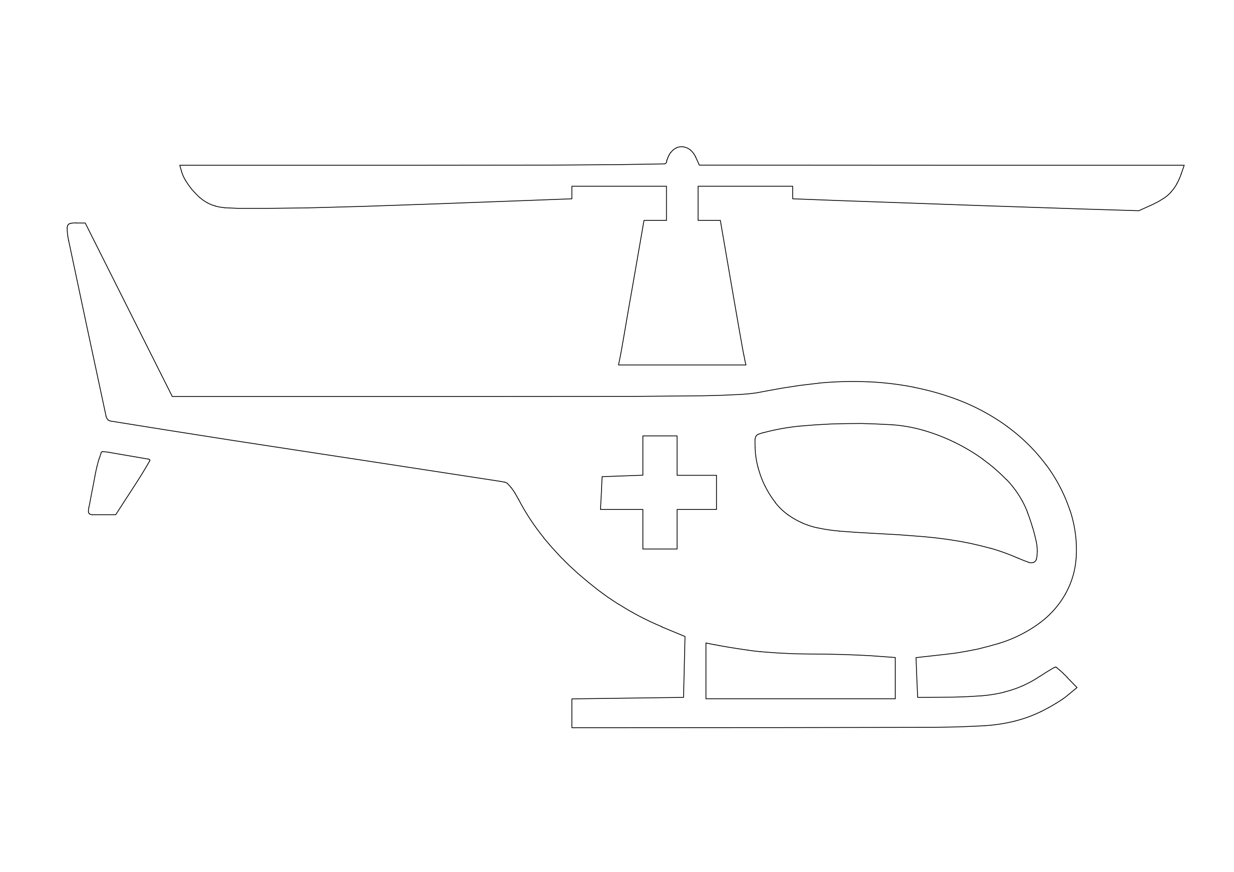 Free Medical Helicopter Symbol CAD Block Icon – DWG, DXF, PDF Format
