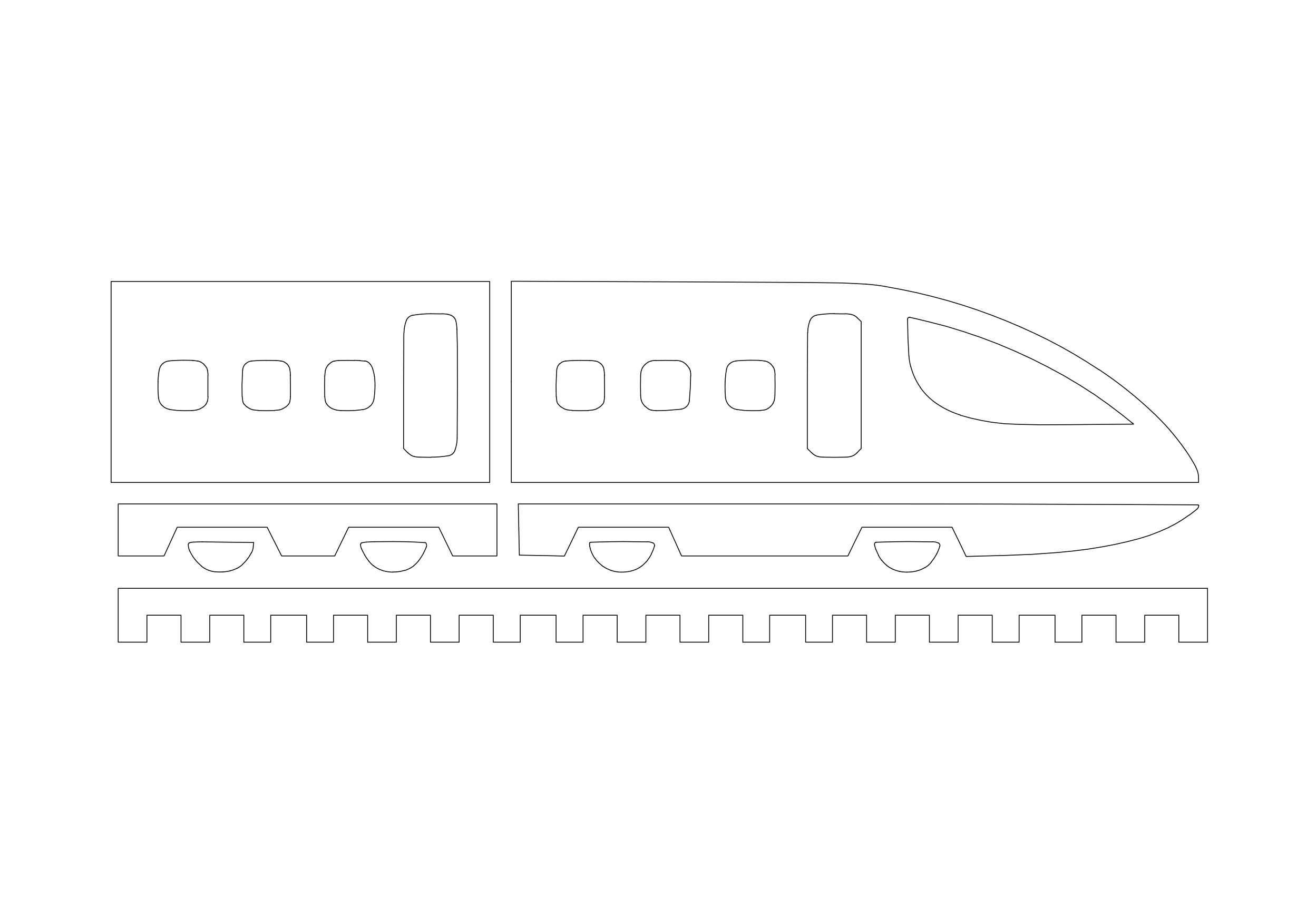 Free Train Symbol CAD Block Icon – DWG, DXF, PDF Format