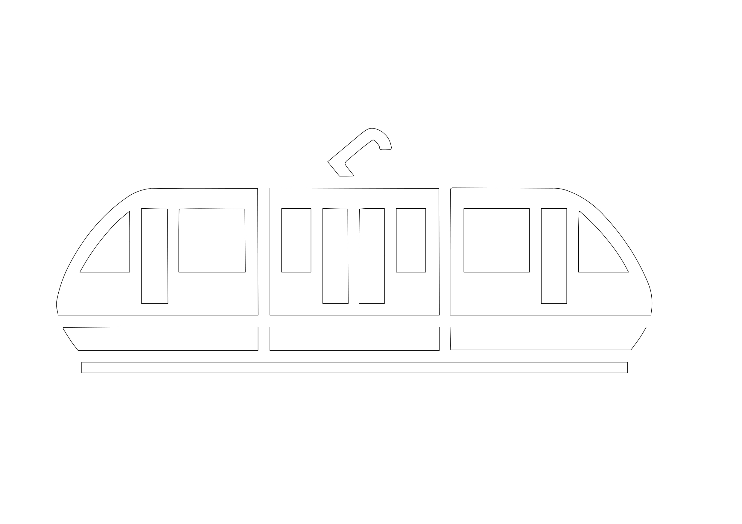 Free Tram Symbol CAD Block Icon – DWG, DXF, PDF Format