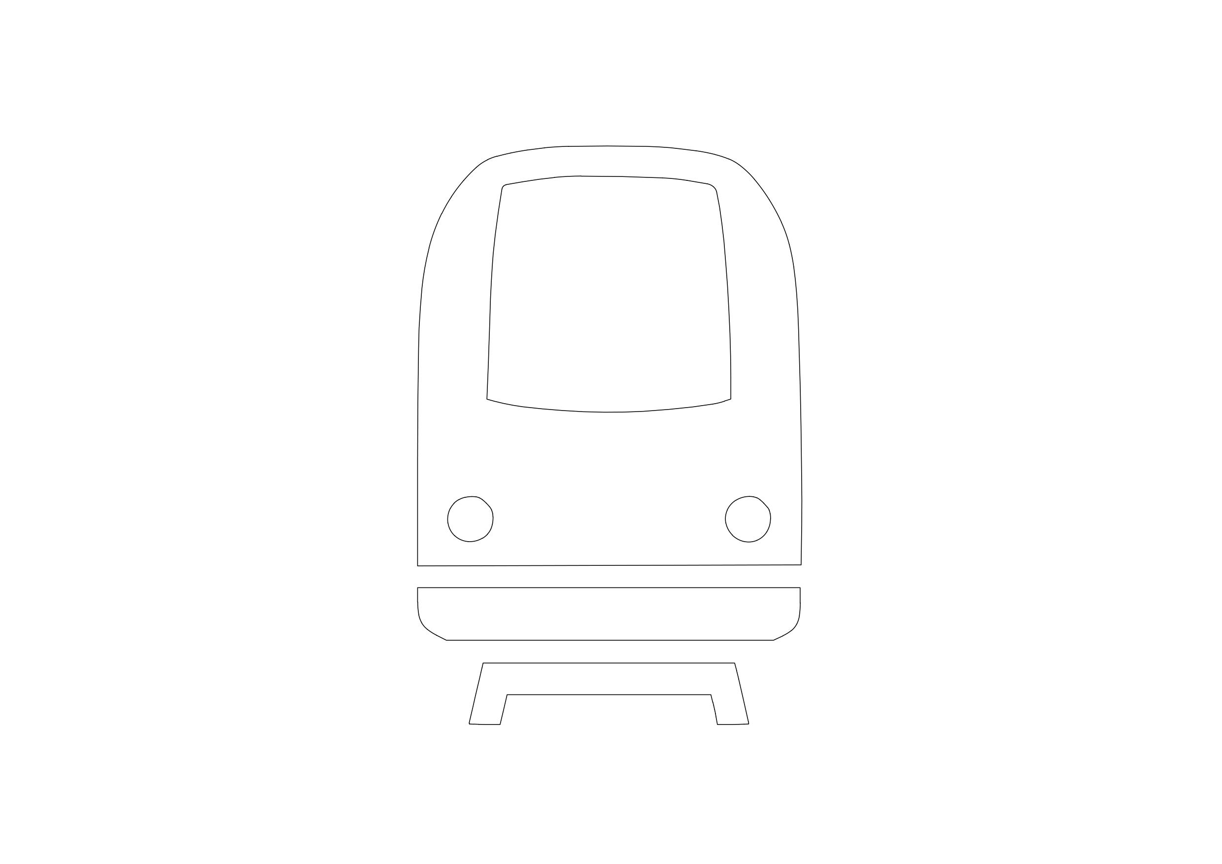 Free Train Symbol CAD Block Icon – DWG, DXF, PDF Format