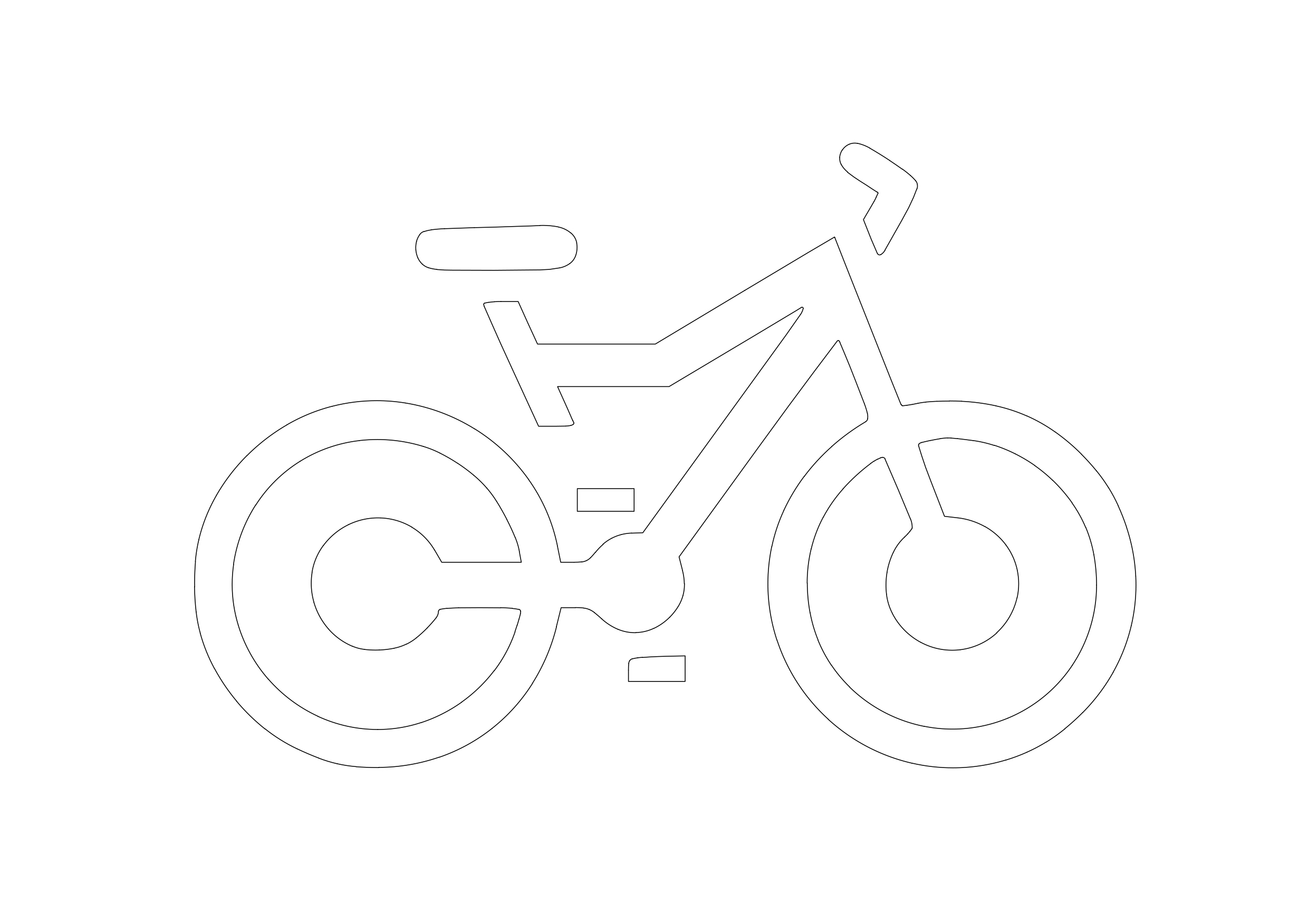 Free Bicycle Symbol CAD Block Icon – DWG, DXF, PDF Format