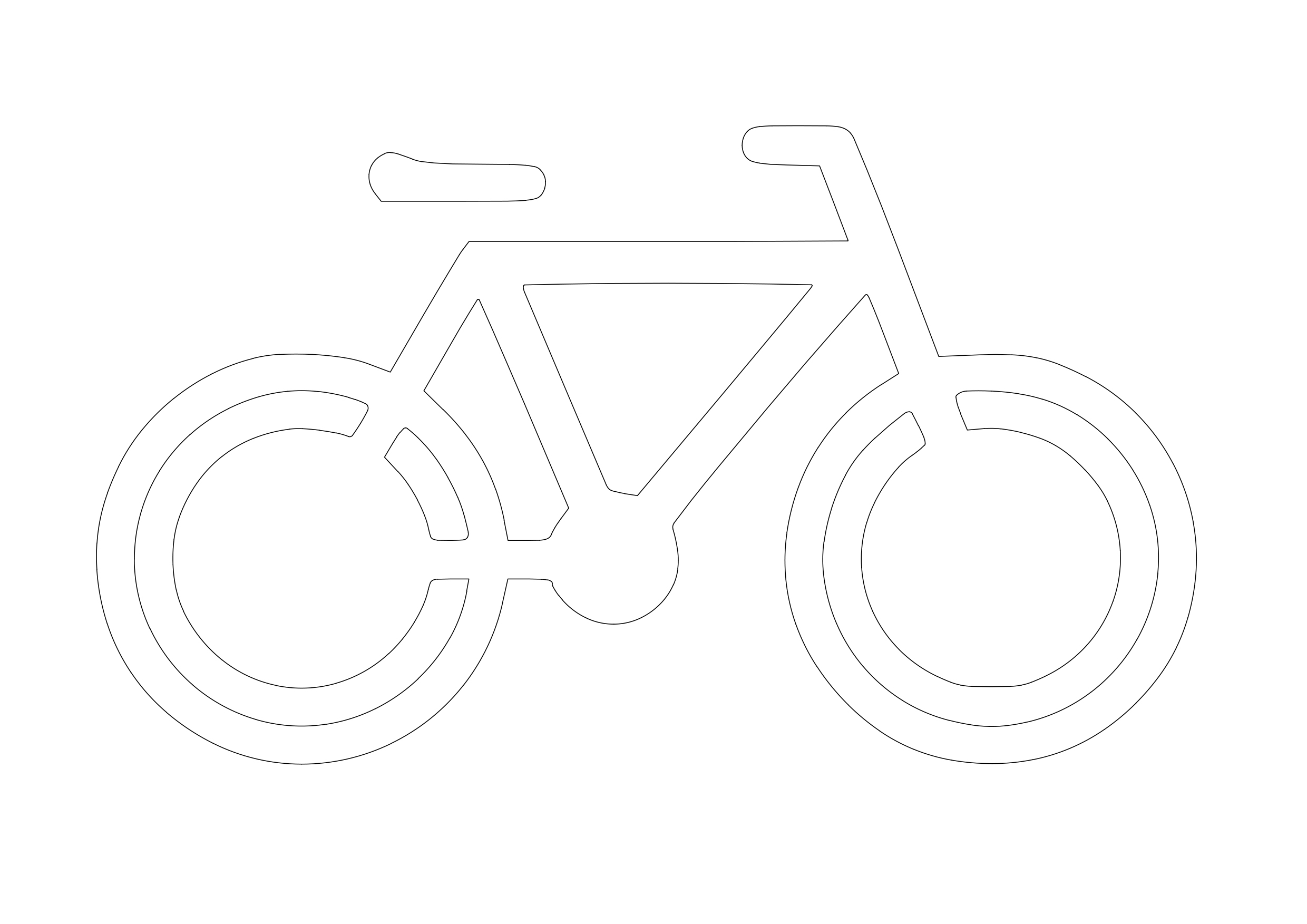 Free Bicycle Symbol CAD Block Icon – DWG, DXF, PDF Format