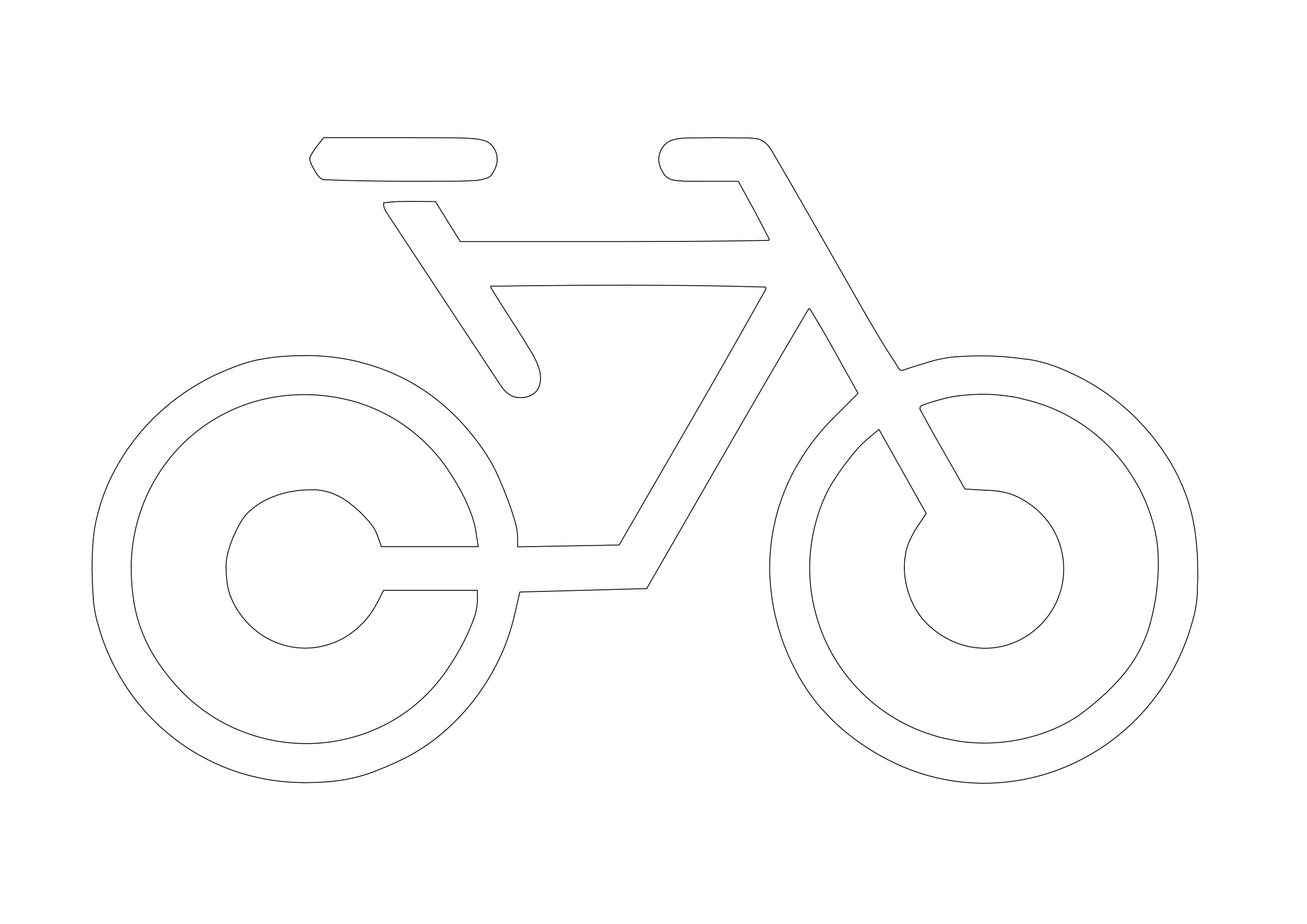Free Bicycle Symbol CAD Block Icon – DWG, DXF, PDF Format