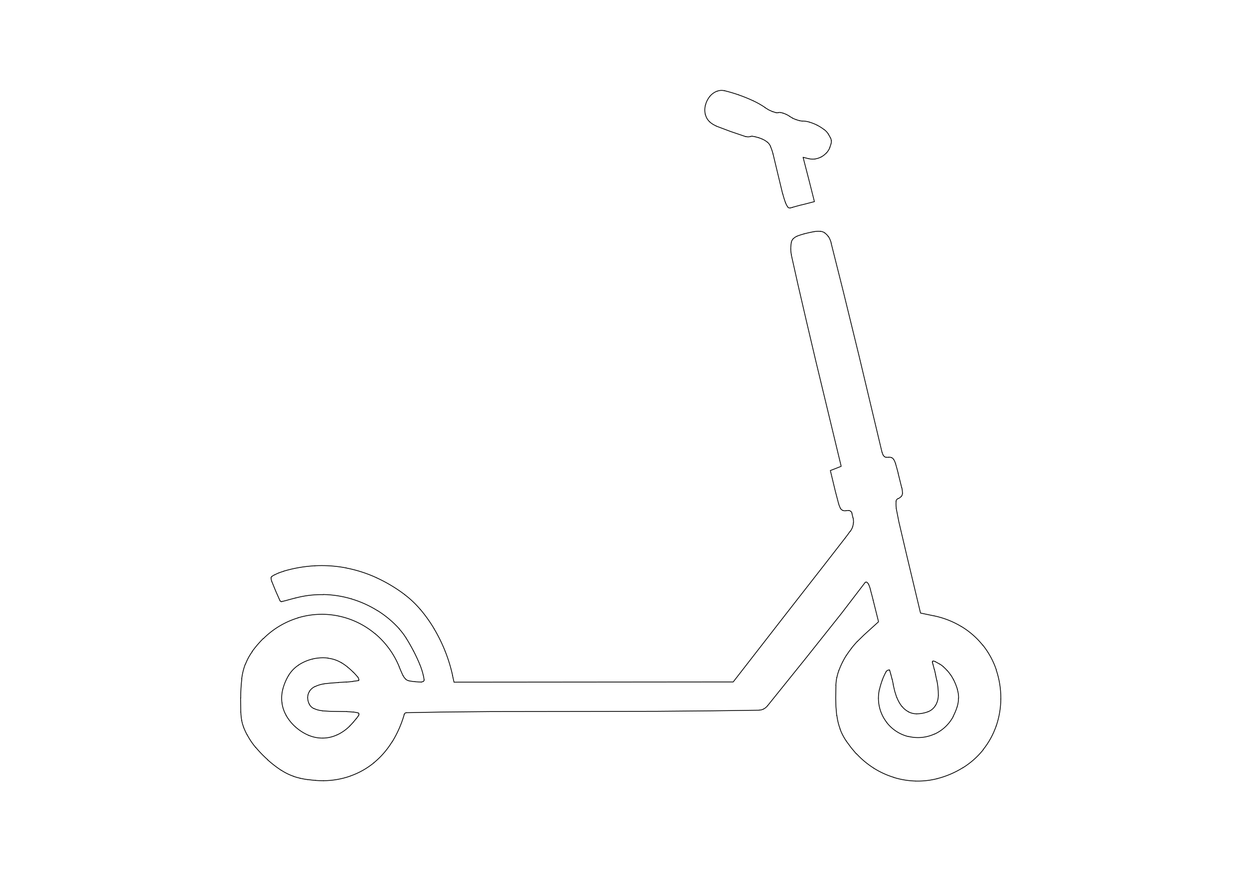 Free Scooter Symbol CAD Block Icon – DWG, DXF, PDF Format