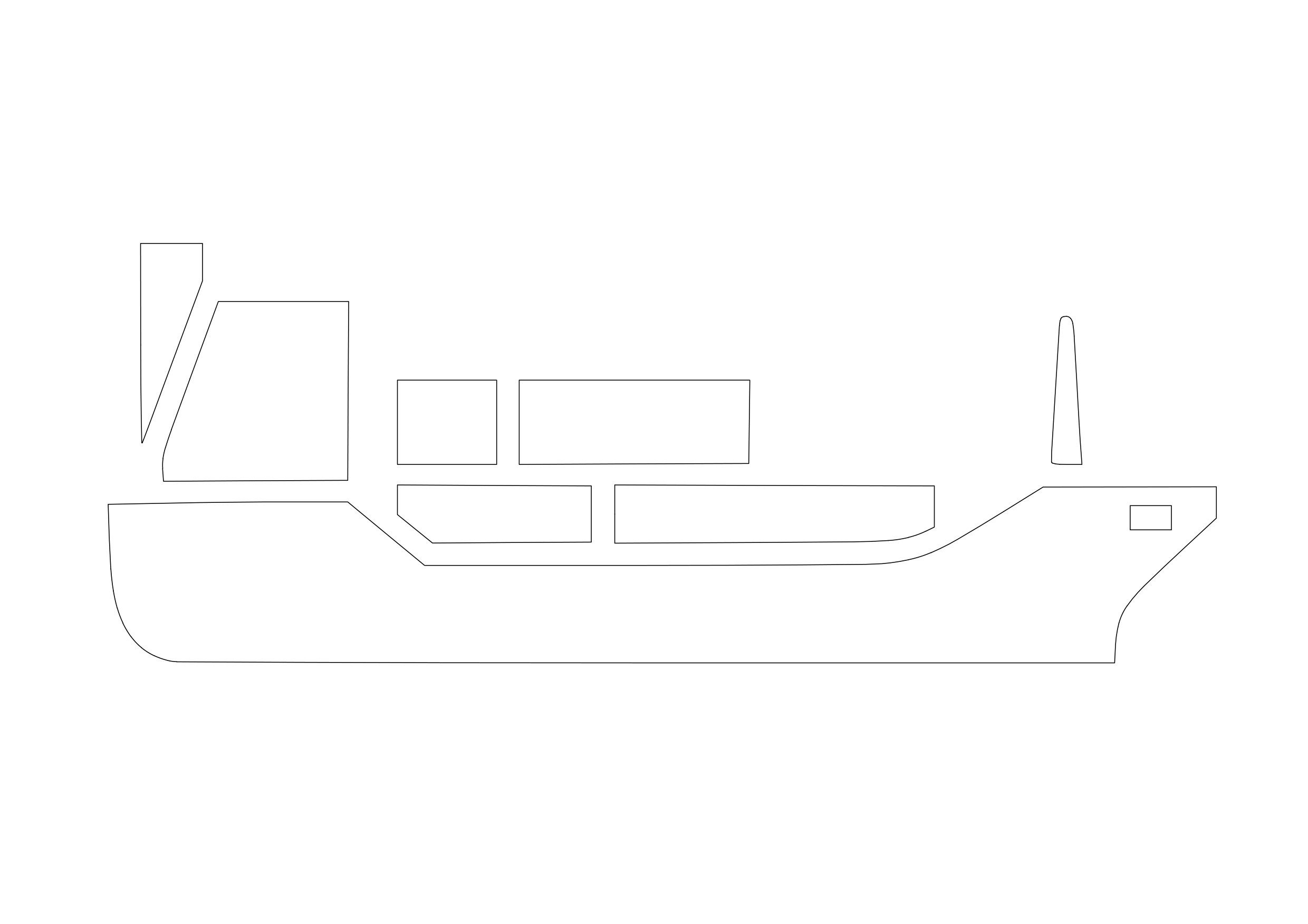 Free Cargo Ship Symbol CAD Block Icon – DWG, DXF, PDF Format