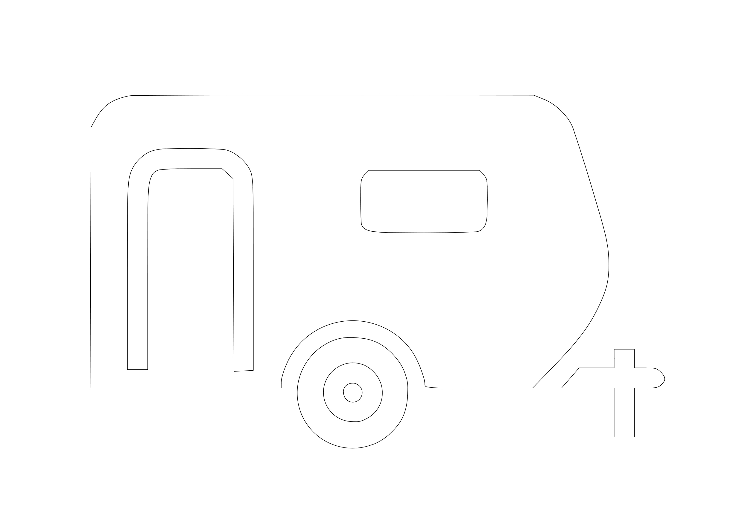 Free Trailer Symbol CAD Block Icon – DWG, DXF, PDF Format