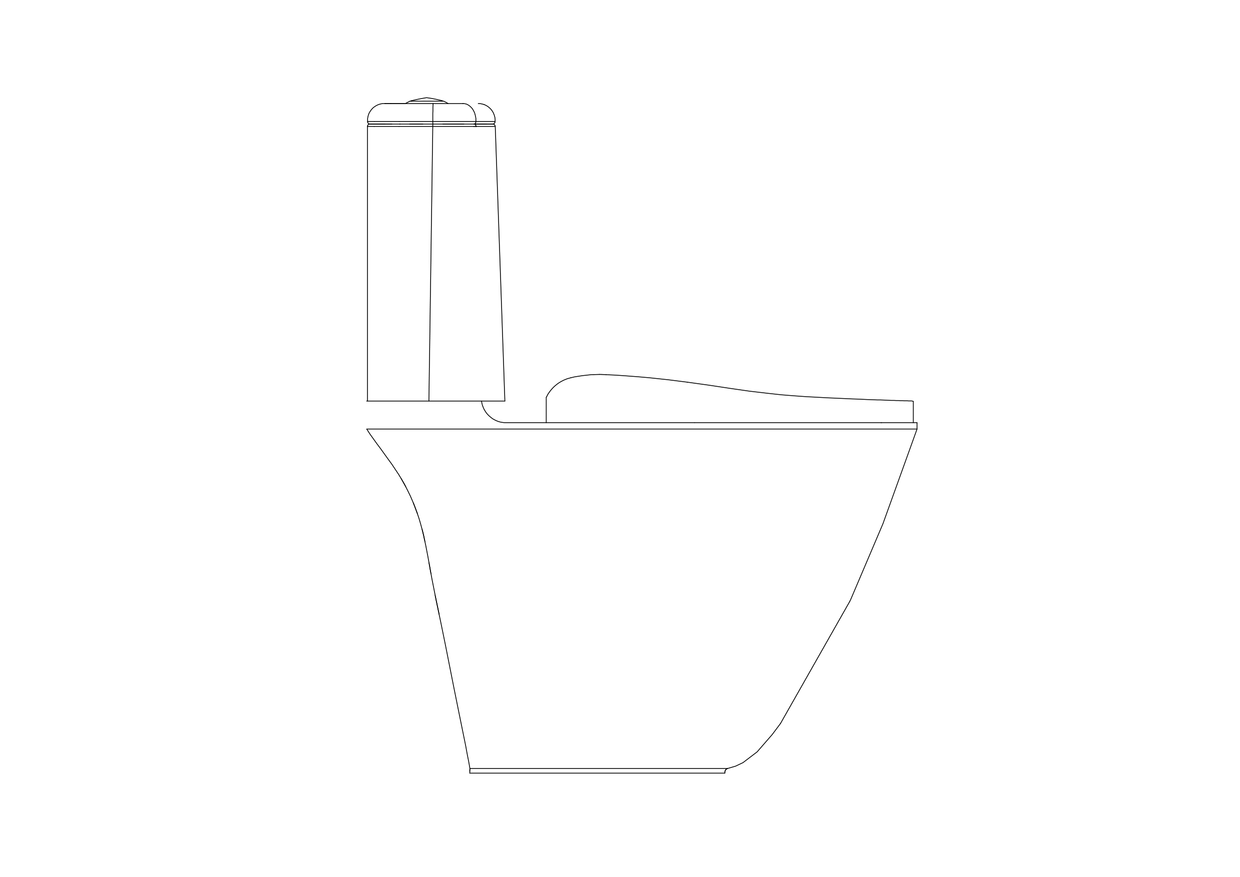 Free Toilet elevation CAD Block – DWG, DXF, PDF Format