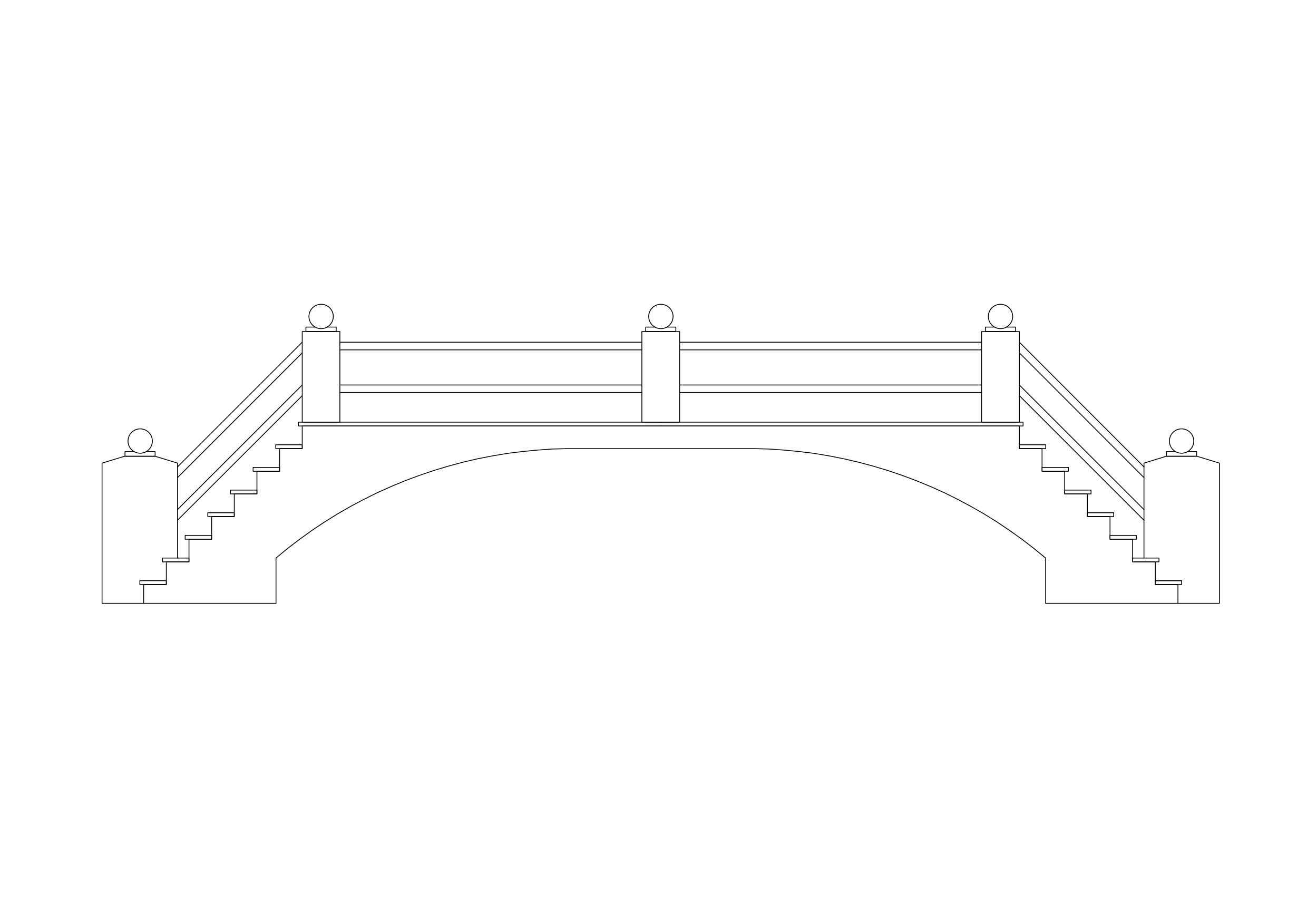 Free Bridge Elevation CAD Block – DWG, DXF, PDF Format