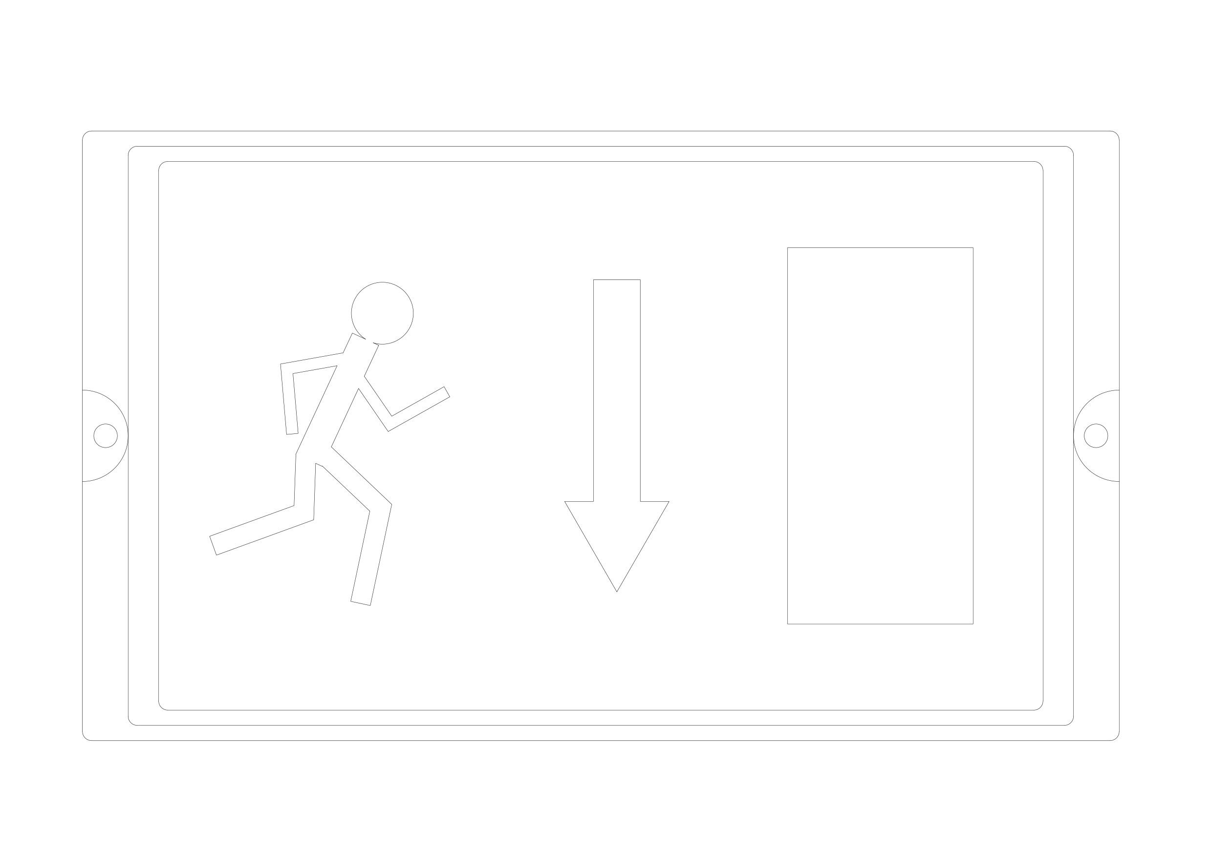 Free Emergency Exit Symbol CAD Block Icon – DWG, DXF, PDF Format
