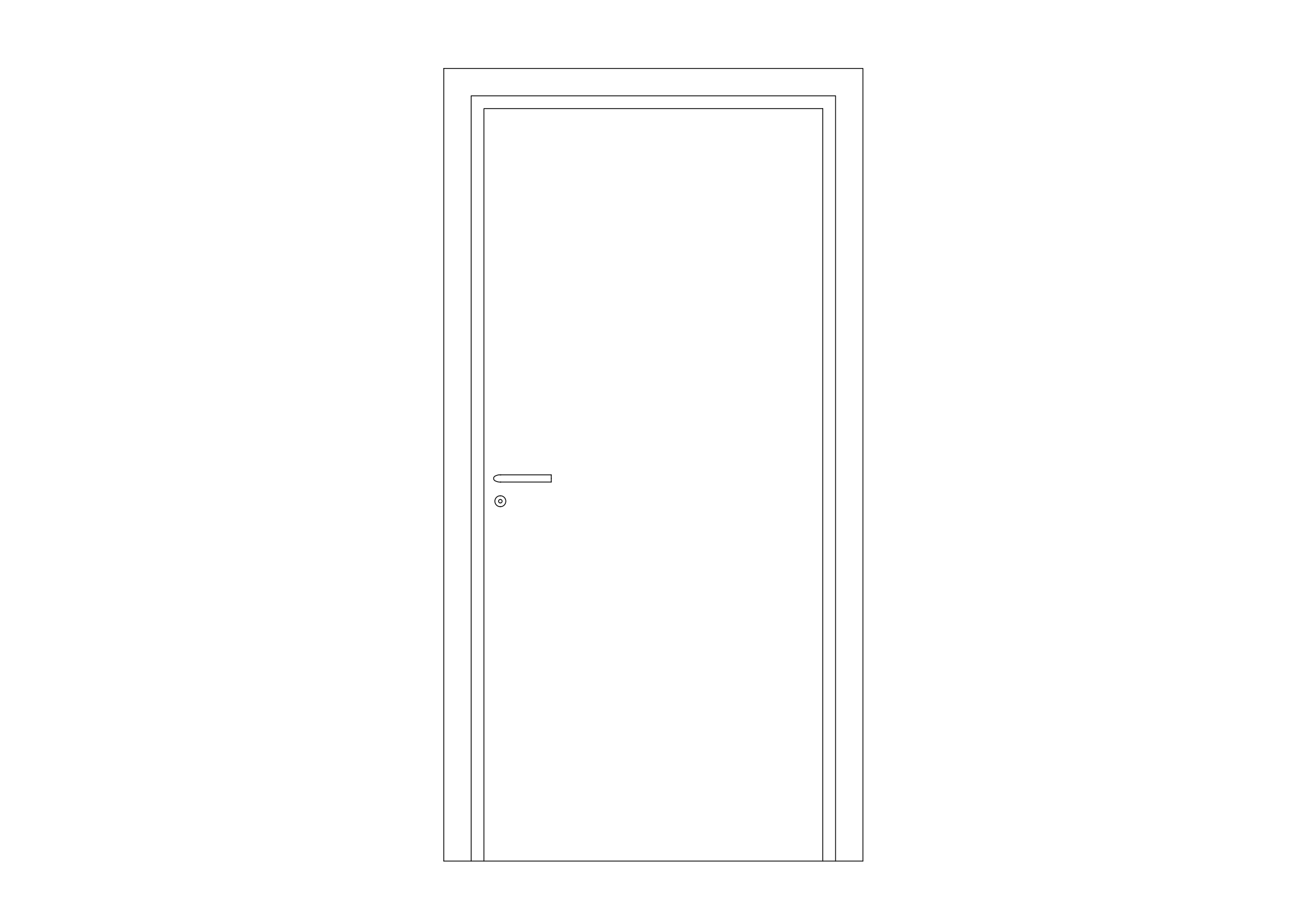 Free Single Door Elevation CAD Block – DWG, DXF, PDF Format