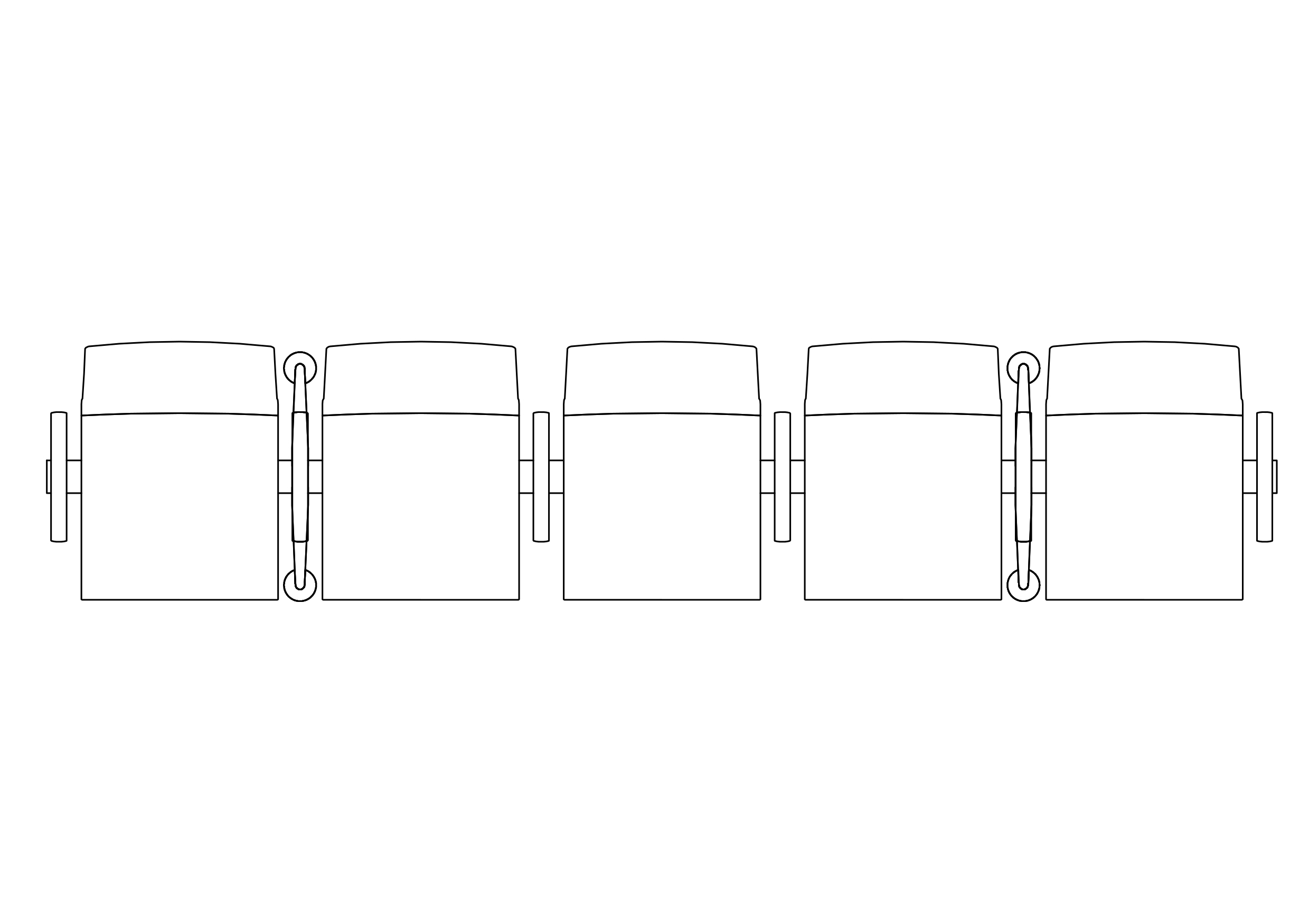 Free Waiting Area Chairs CAD Block – DWG, DXF, PDF Format