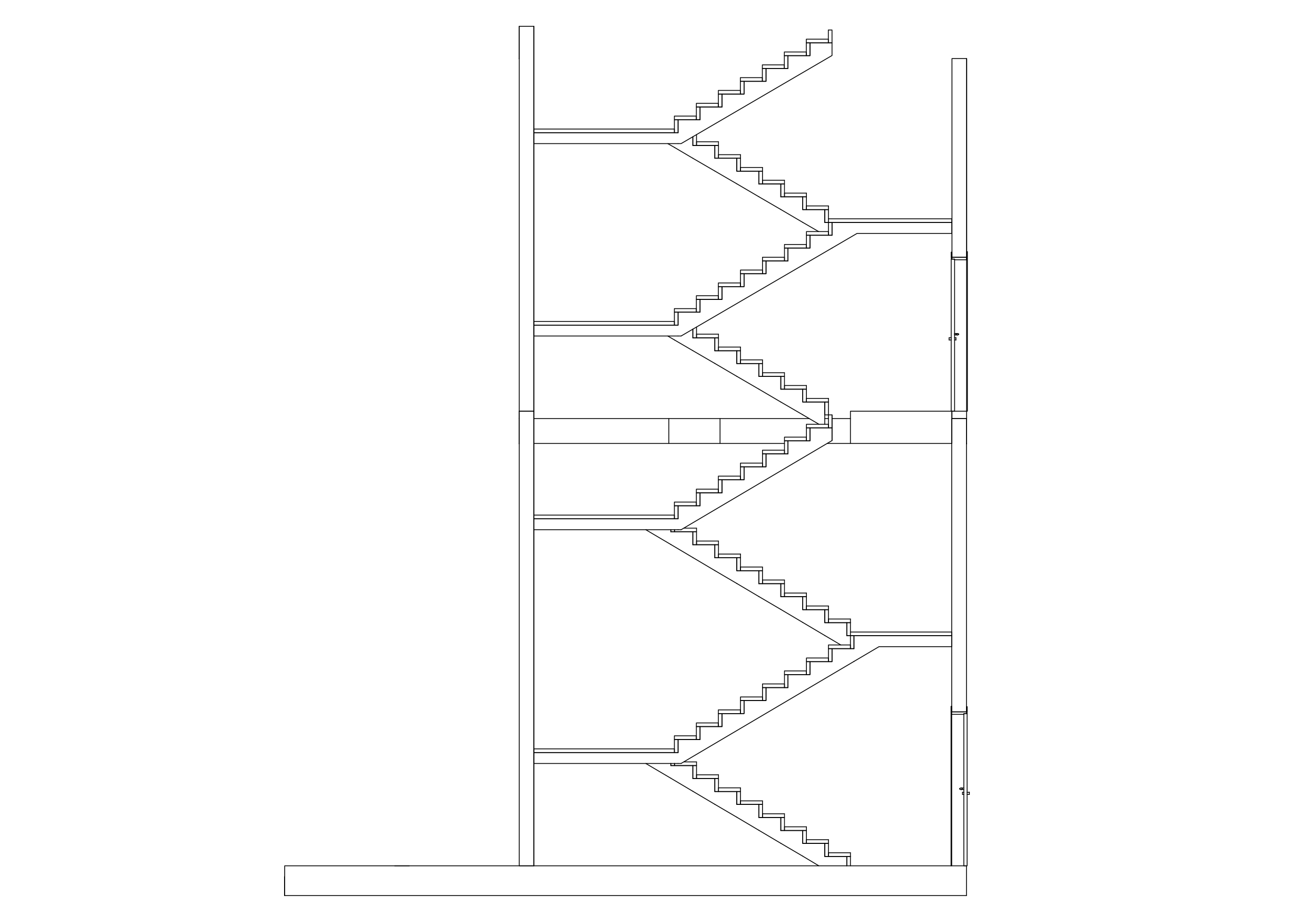 Free Staircase Elevation CAD Block – DWG, DXF, PDF Format