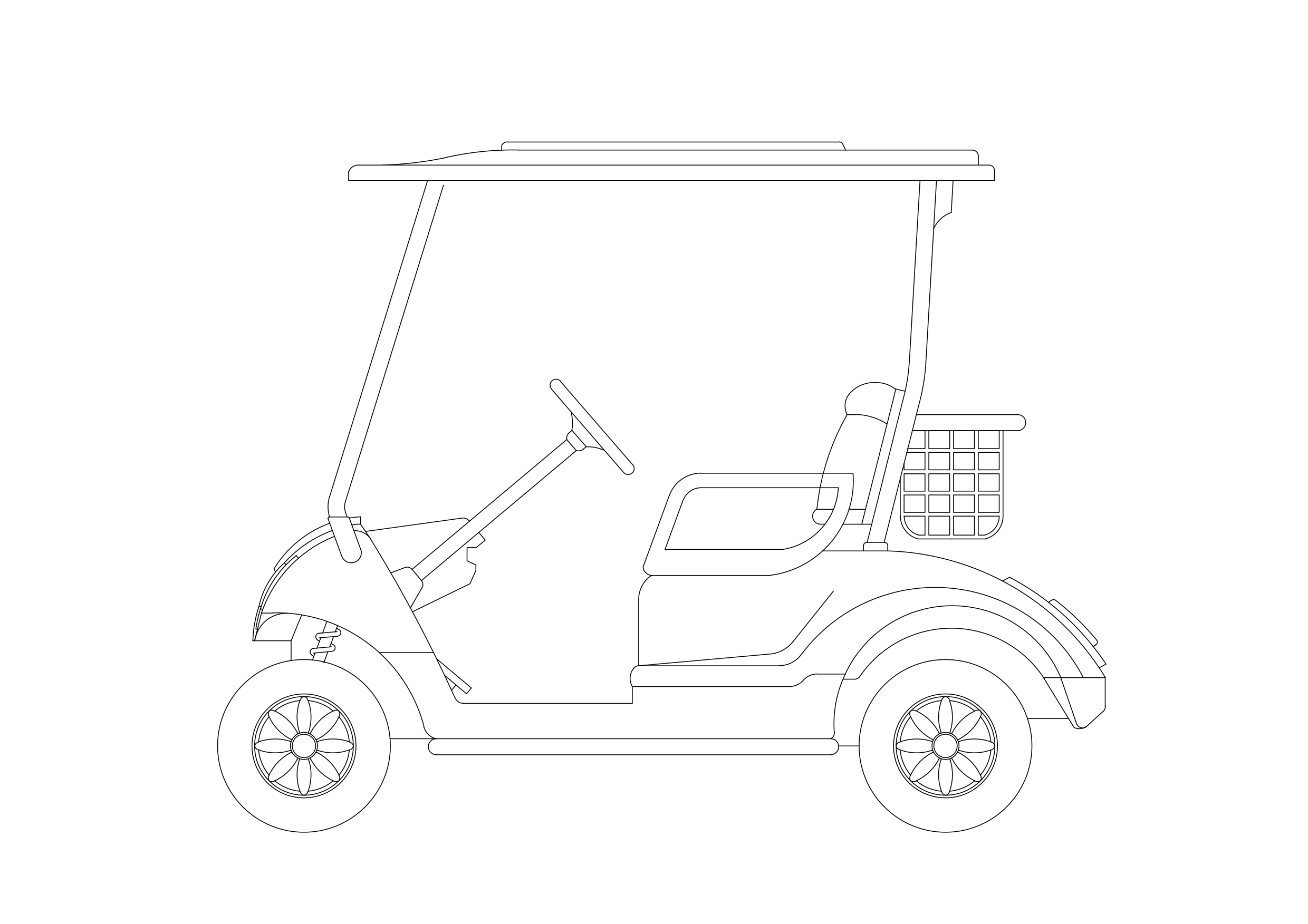 Free Golf Cart Elevation CAD Block – DWG, DXF, PDF Format