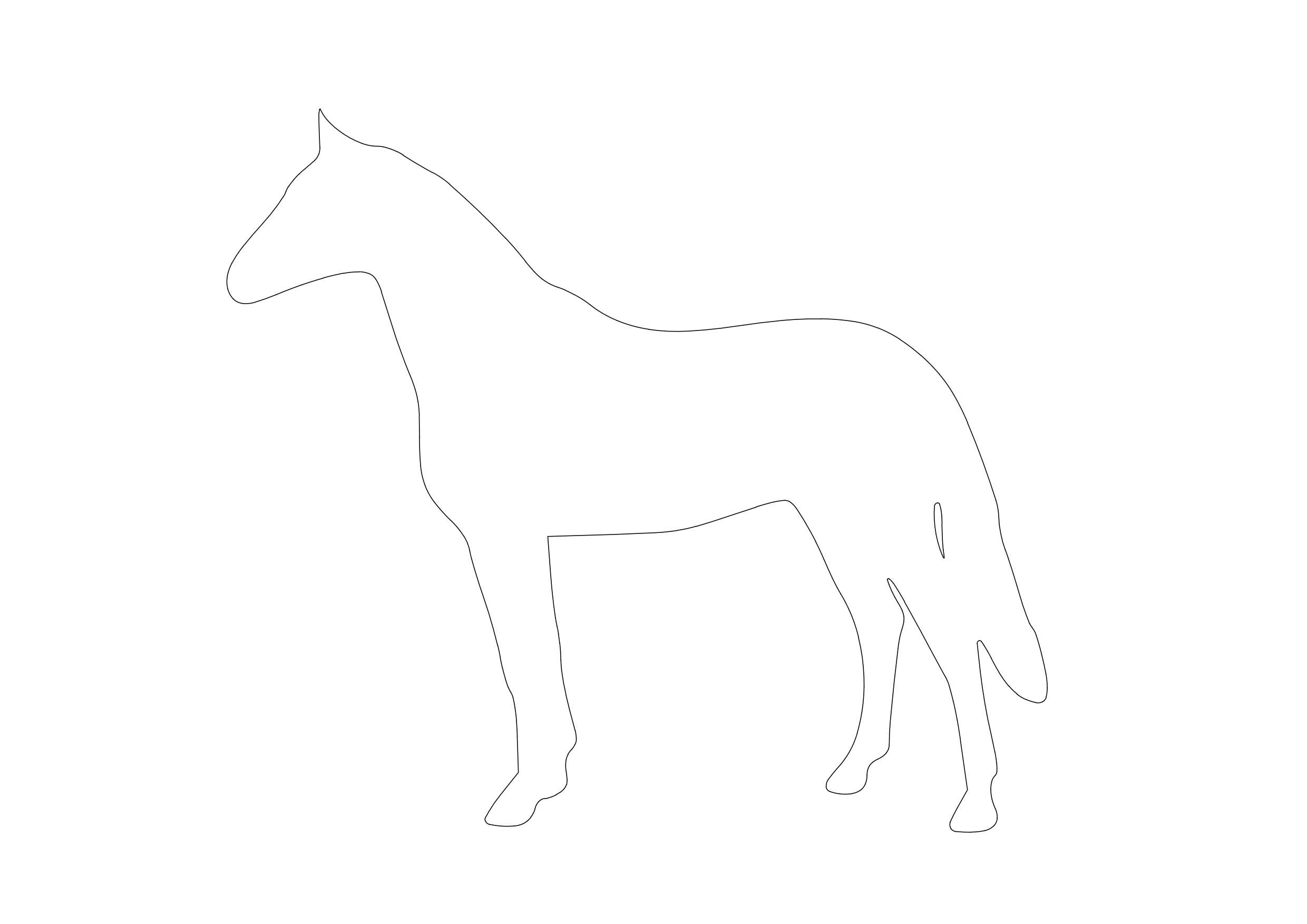Free Horse CAD Block – DWG, DXF, PDF Format