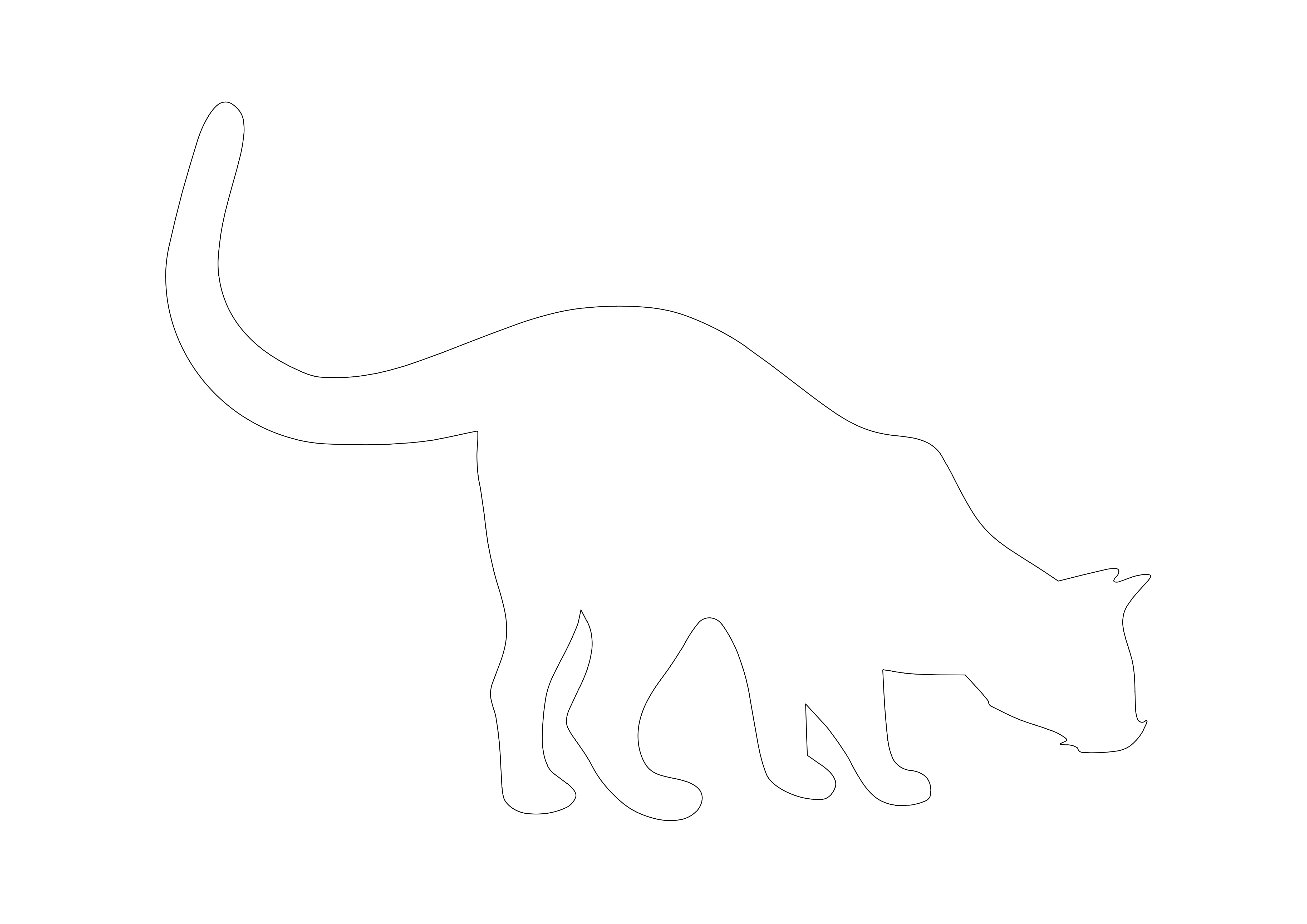 Free Cat  CAD Block – DWG, DXF, PDF Format