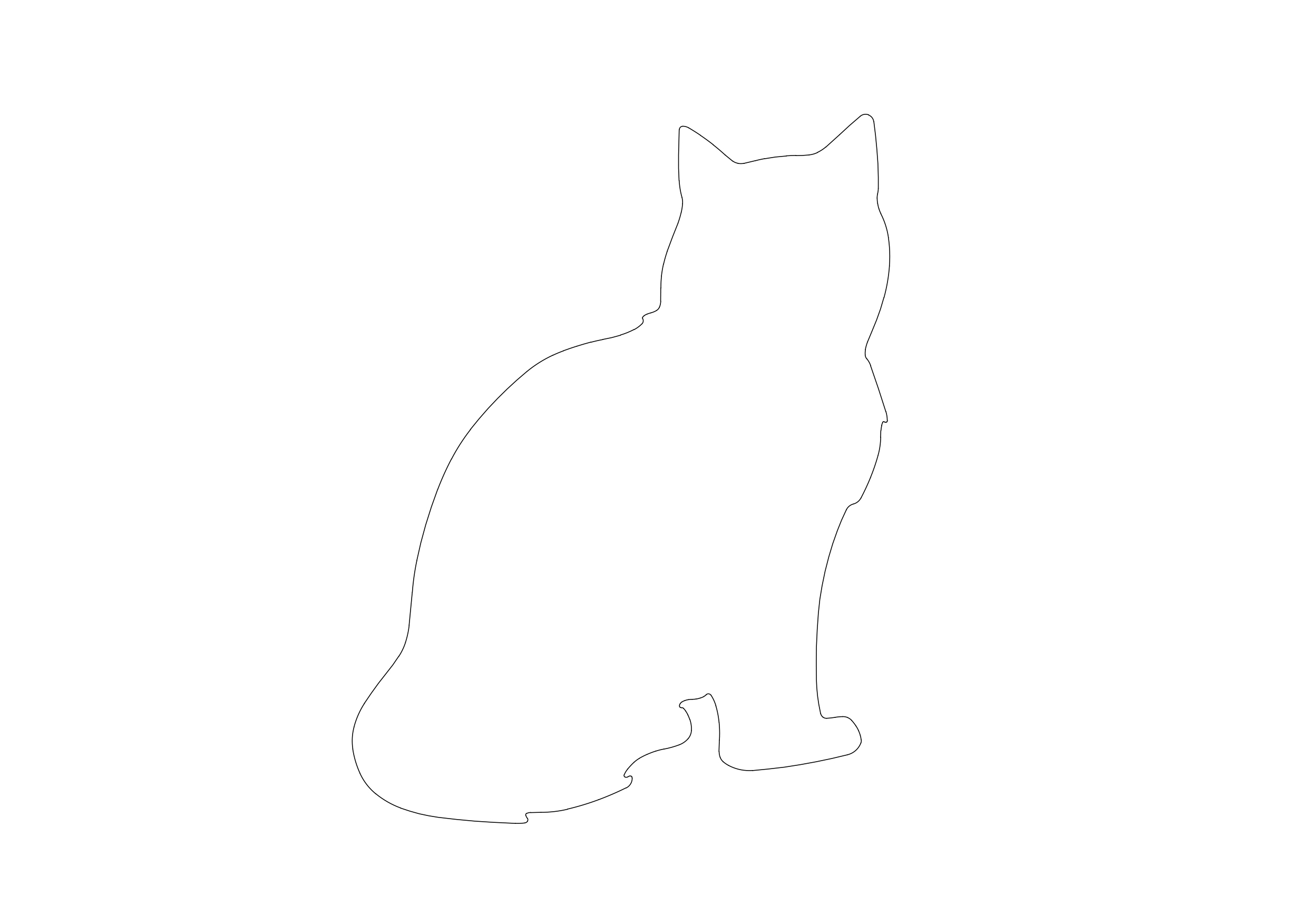 Free Cat  CAD Block – DWG, DXF, PDF Format
