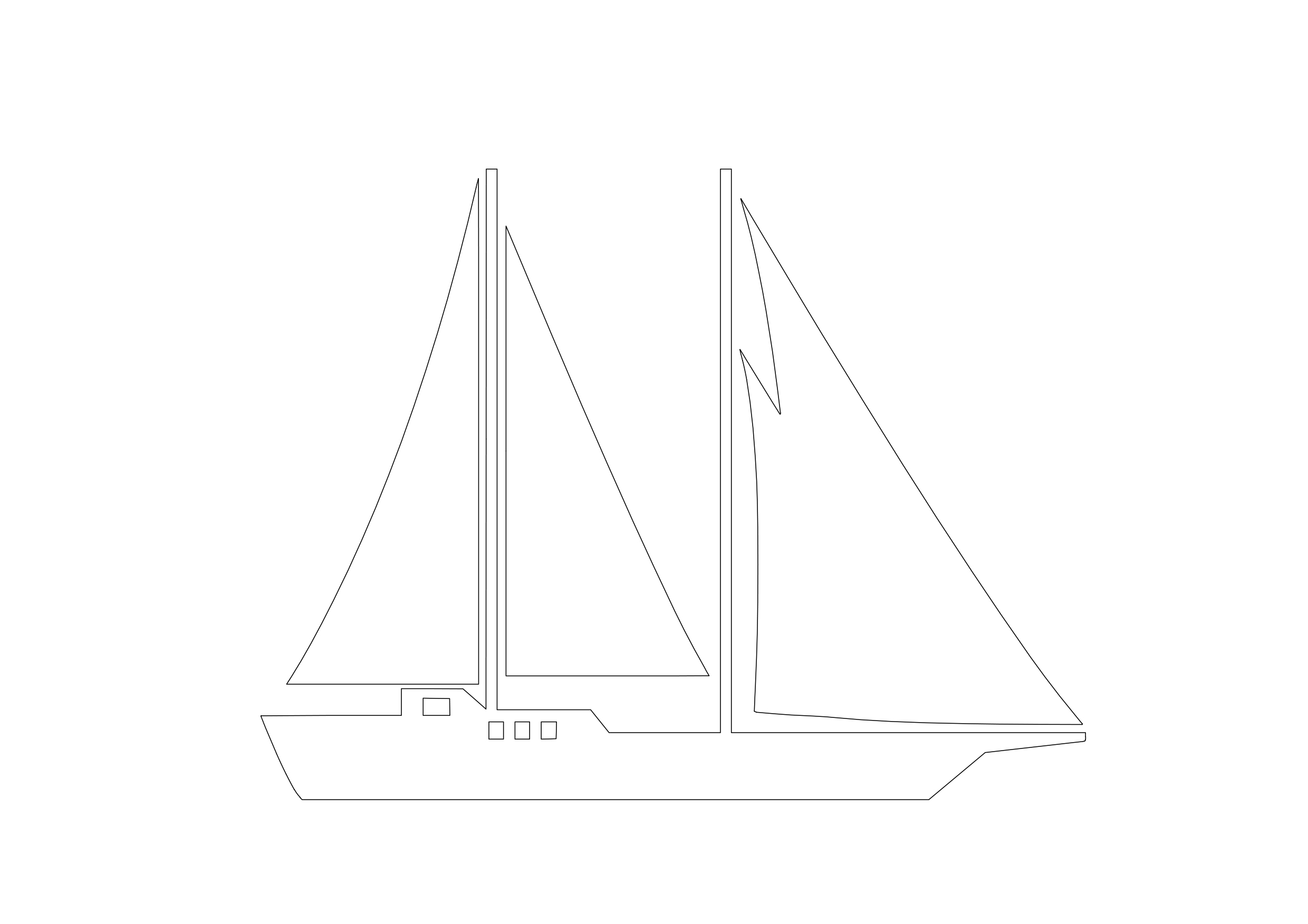 Free Boat Elevation CAD Block – DWG, DXF, PDF Format