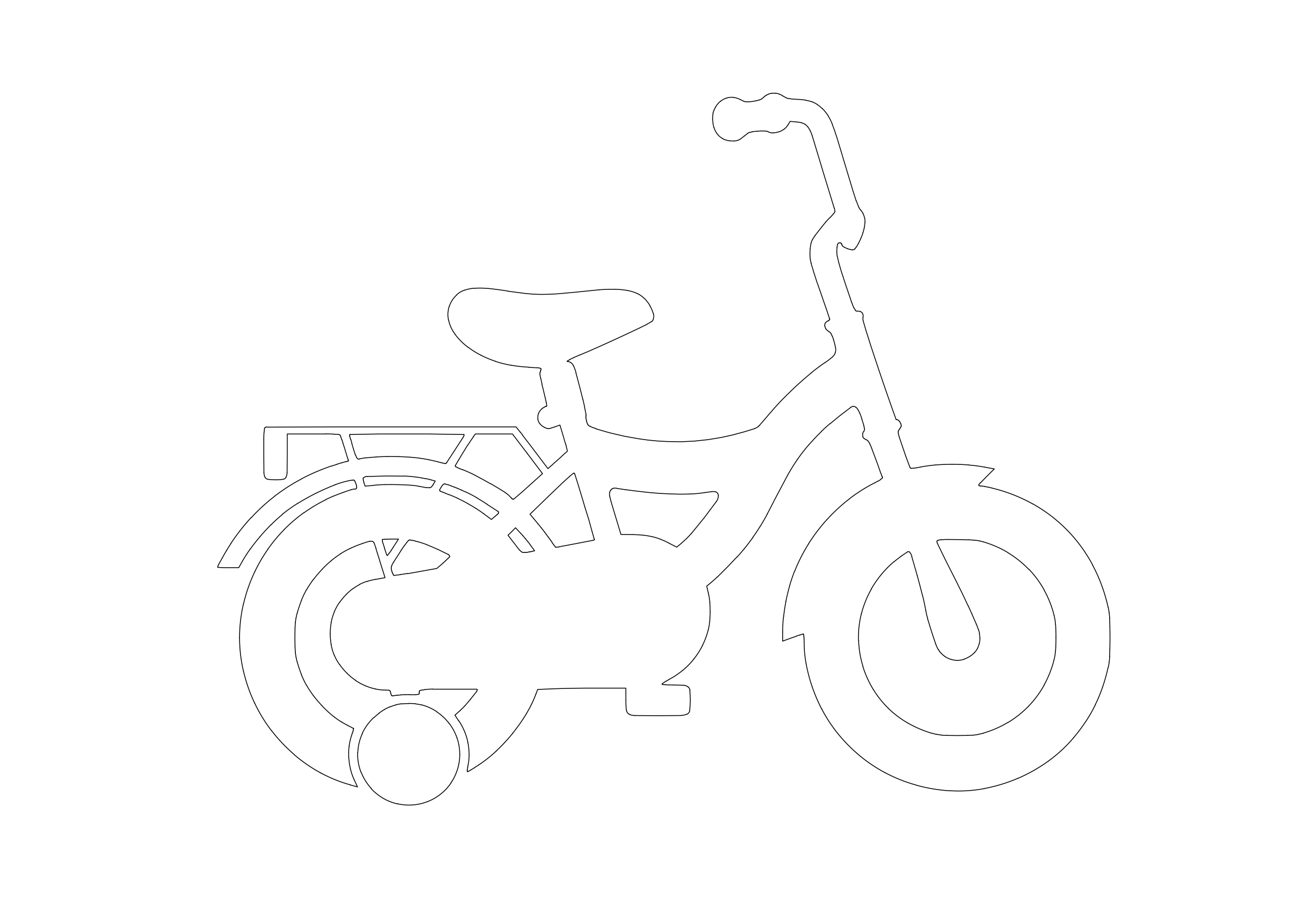 Free Bike Elevation CAD Block – DWG, DXF, PDF Format