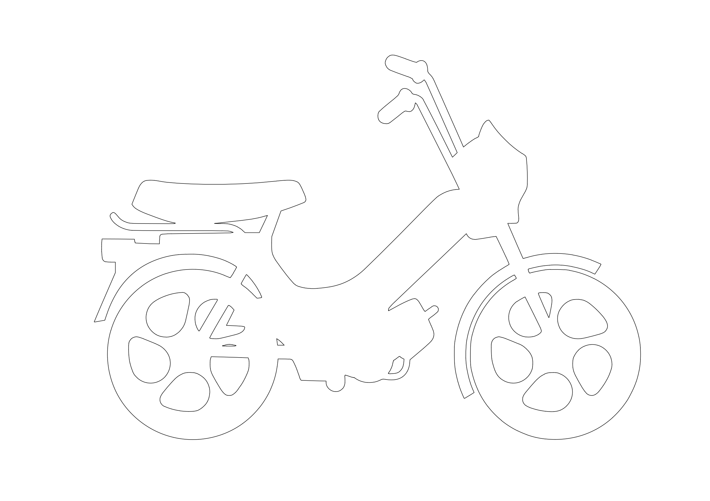 Free Bike Elevation CAD Block – DWG, DXF, PDF Format