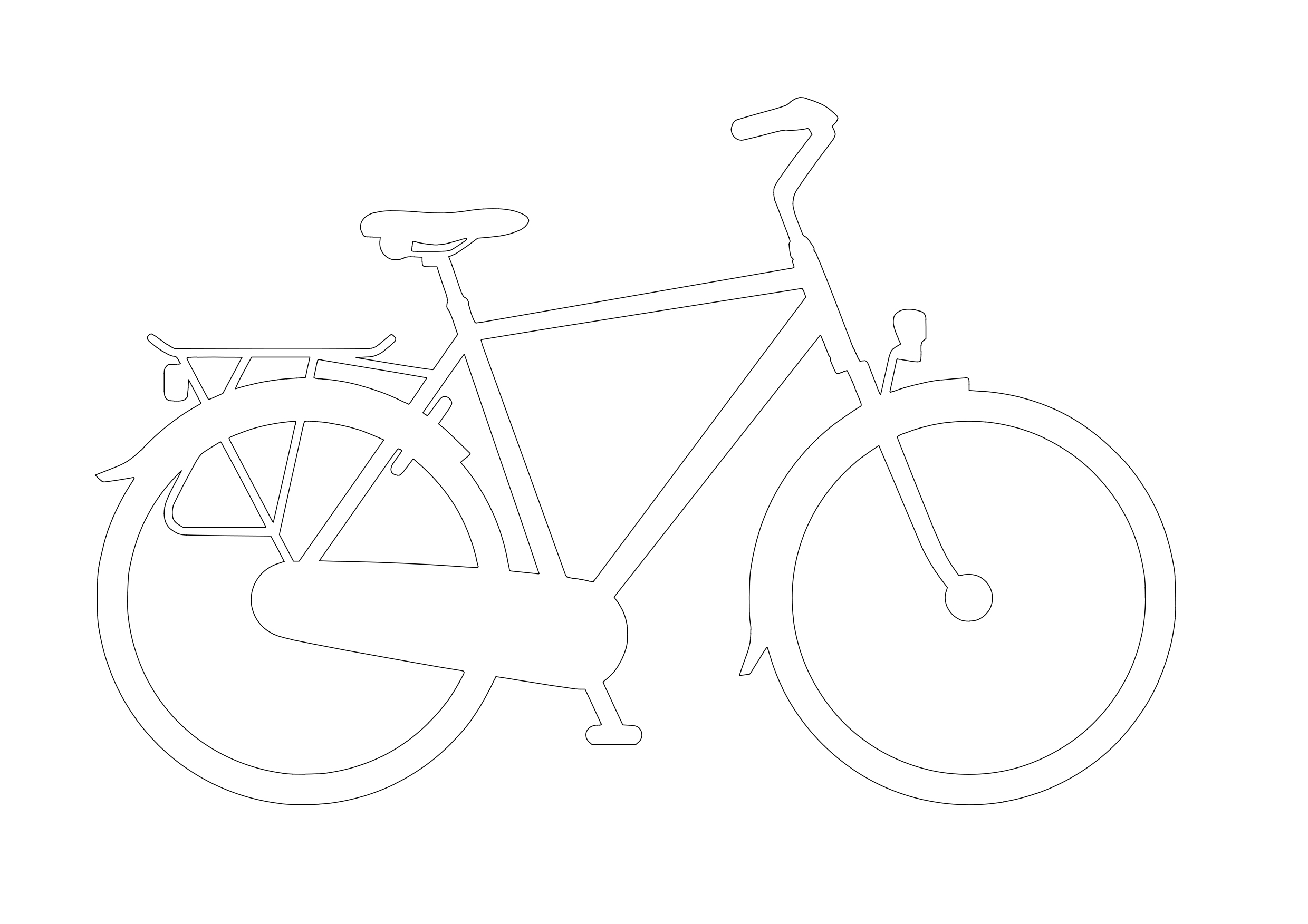 Free Bicycle Elevation CAD Block – DWG, DXF, PDF Format