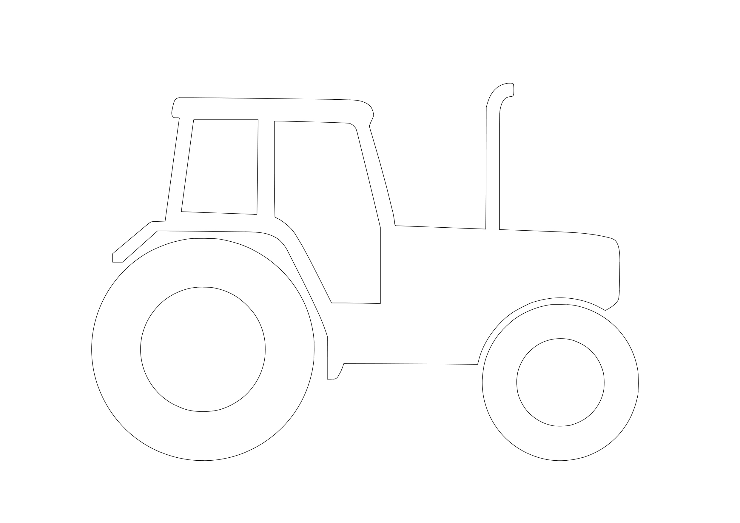 Free Tractor Elevation CAD Block – DWG, DXF, PDF Format