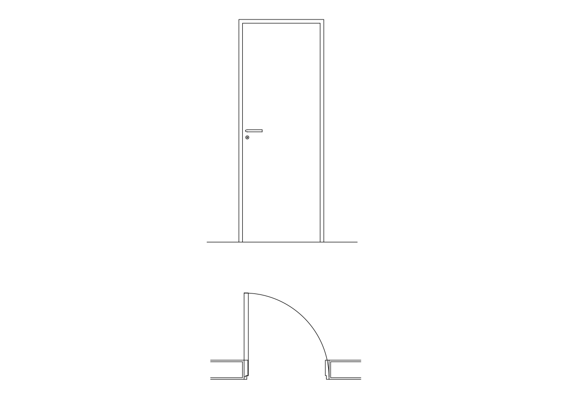 Free Single Door CAD Drawings – DWG, DXF, PDF Format