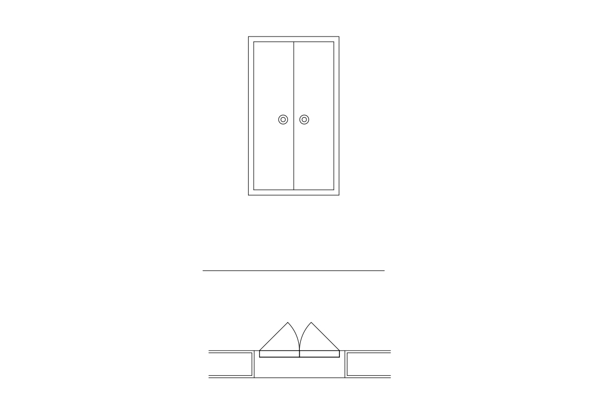 Free Double Cabinet Door CAD Drawings – DWG, DXF, PDF Format