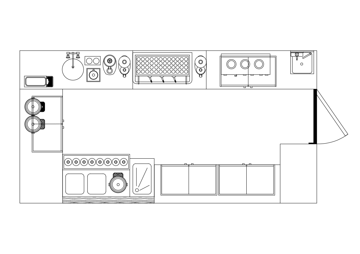 Free Professional Pantry Top View CAD Block – DWG, DXF, PDF Format