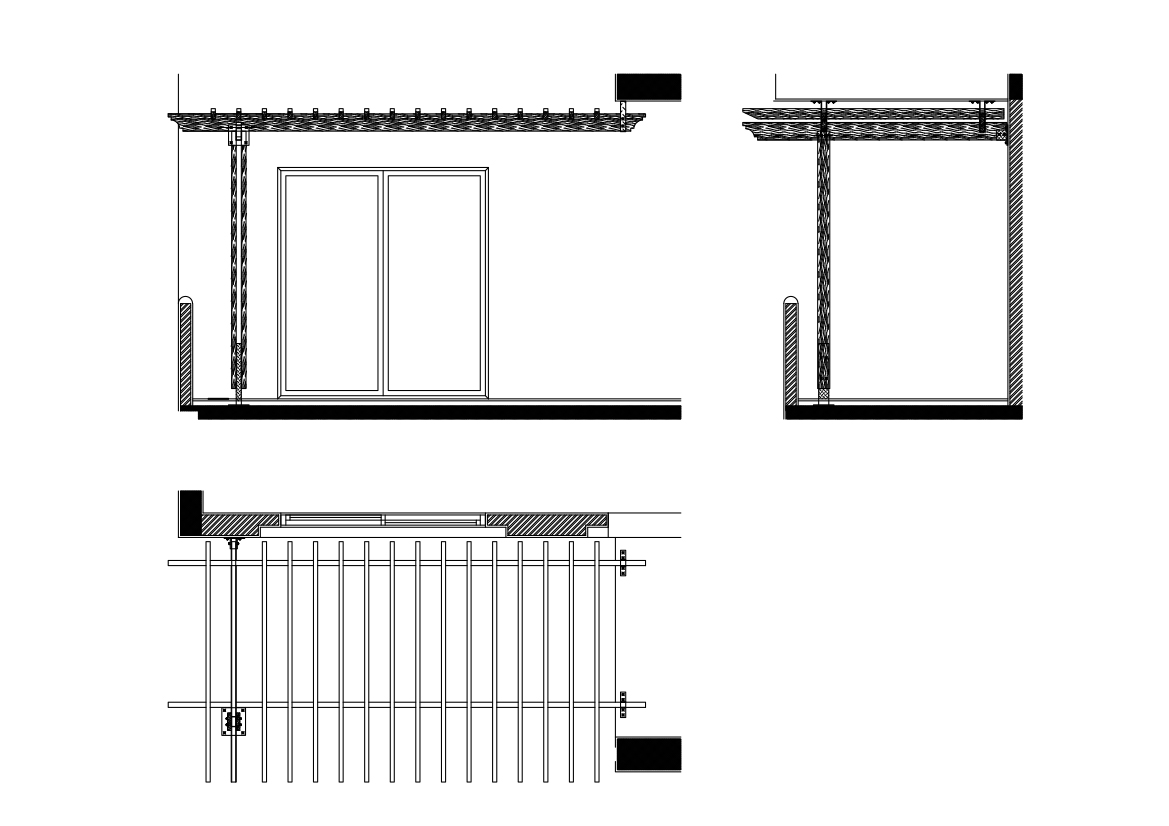 Free Pergola set of drawings CAD Drawings – DWG, DXF, PDF Format