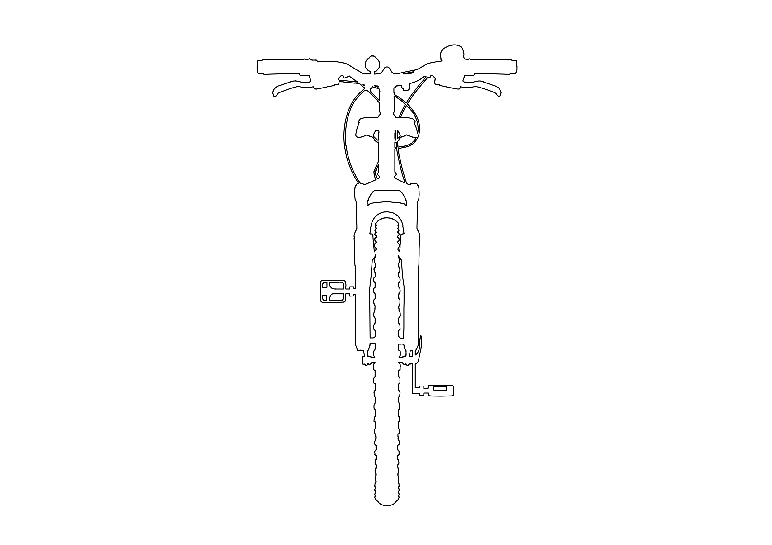 Free Bicycle Elevation CAD Block – DWG, DXF, PDF Format