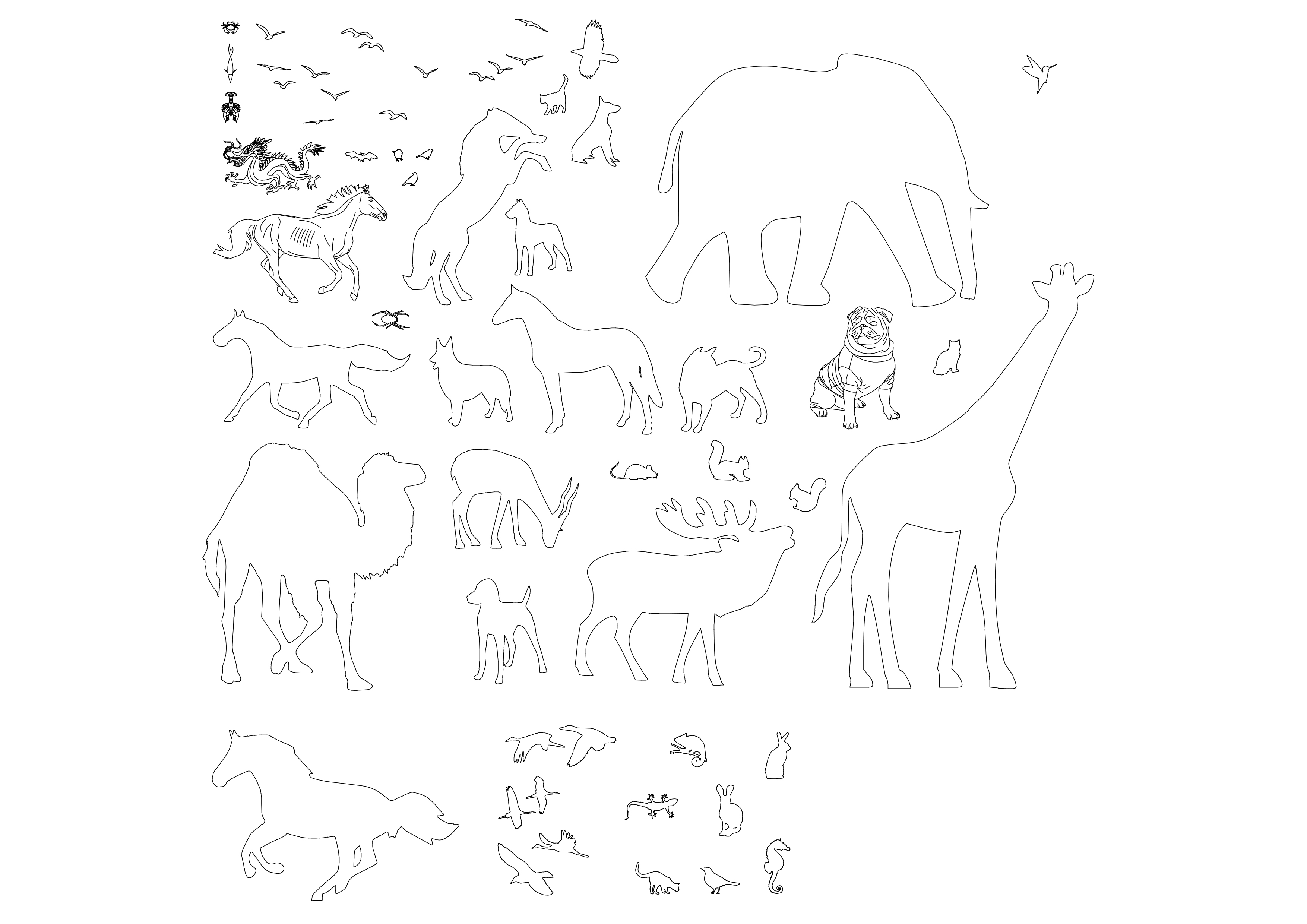 Free Animals CAD Blocks – DWG, DXF, PDF Format