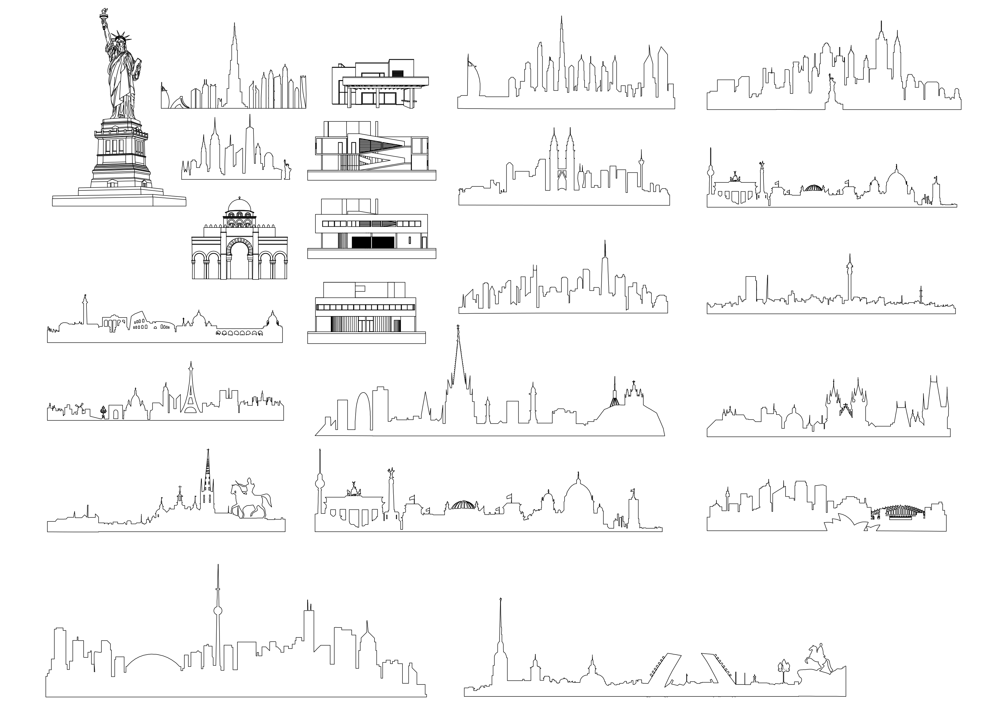 Free Buildings CAD Blocks – DWG, DXF, PDF Format