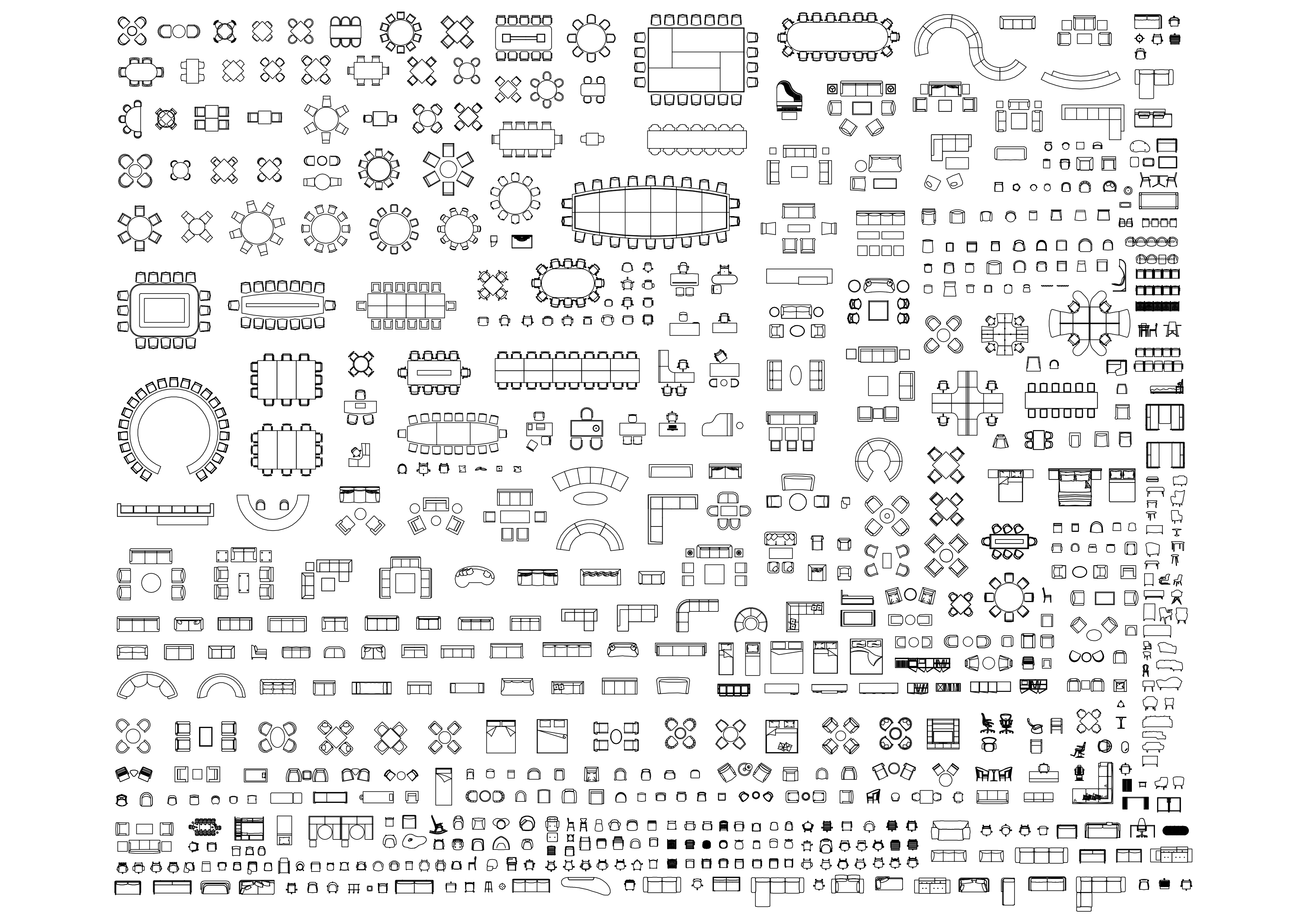 Free Furniture CAD Blocks – DWG, DXF, PDF Format