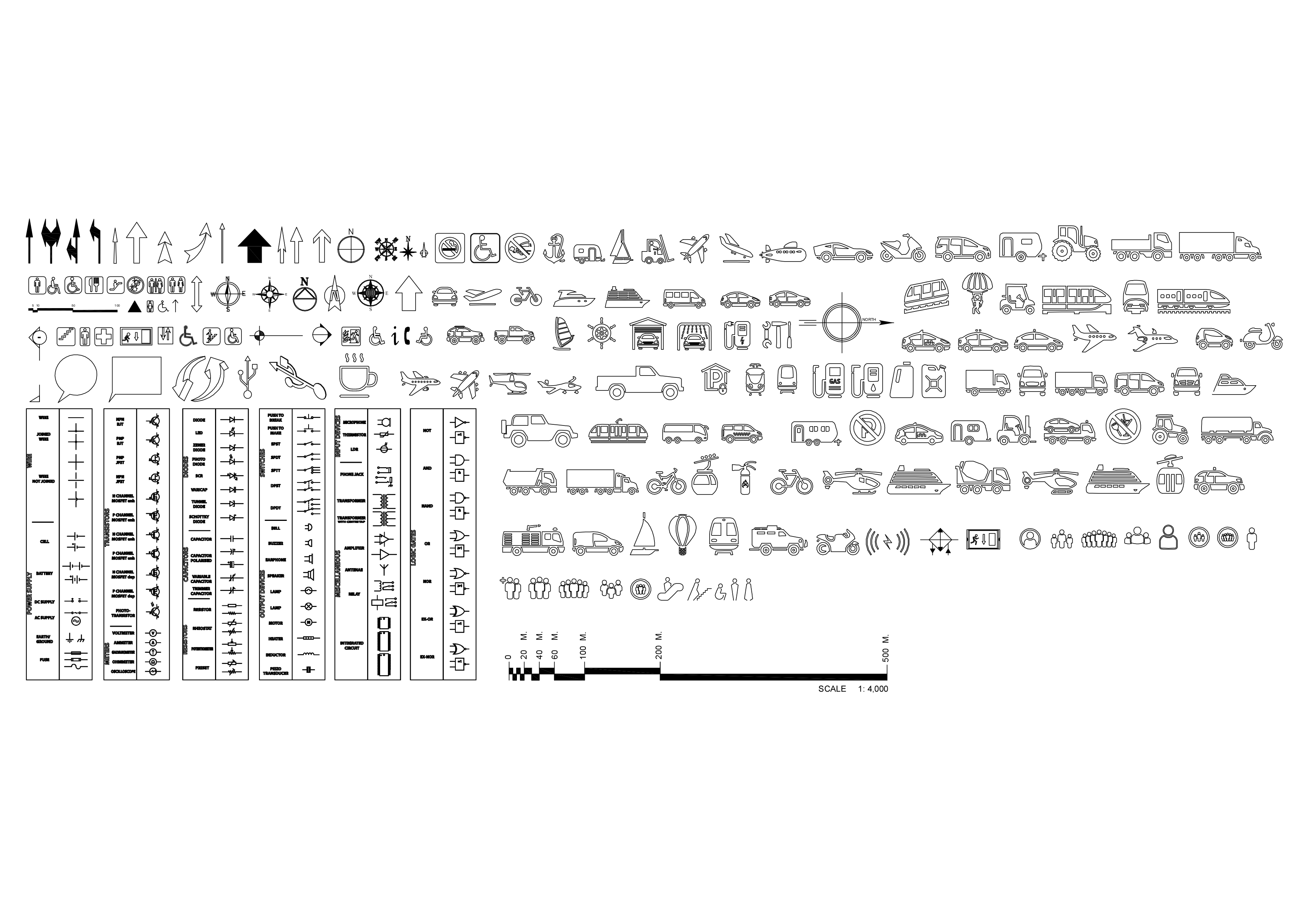 Free Symbol CAD Blocks – DWG, DXF, PDF Format
