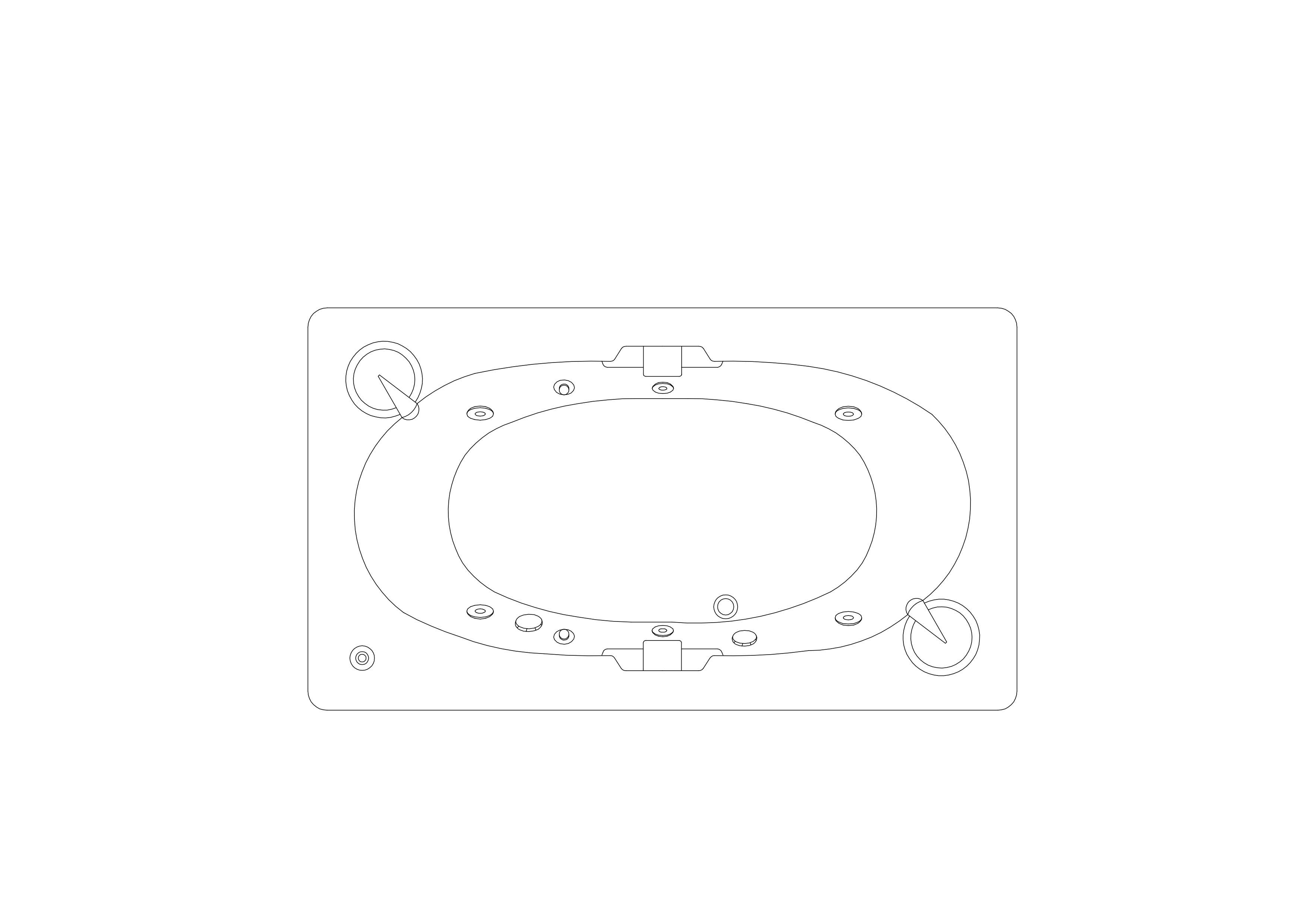 Free Bathtub Top View CAD Block – DWG, DXF, PDF Format